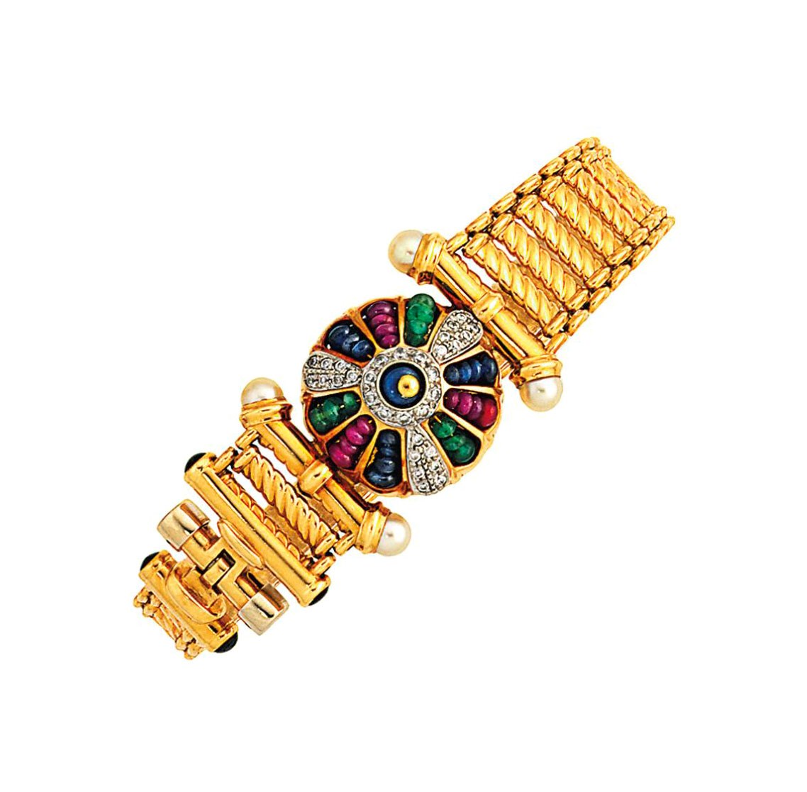 A gem-set bracelet