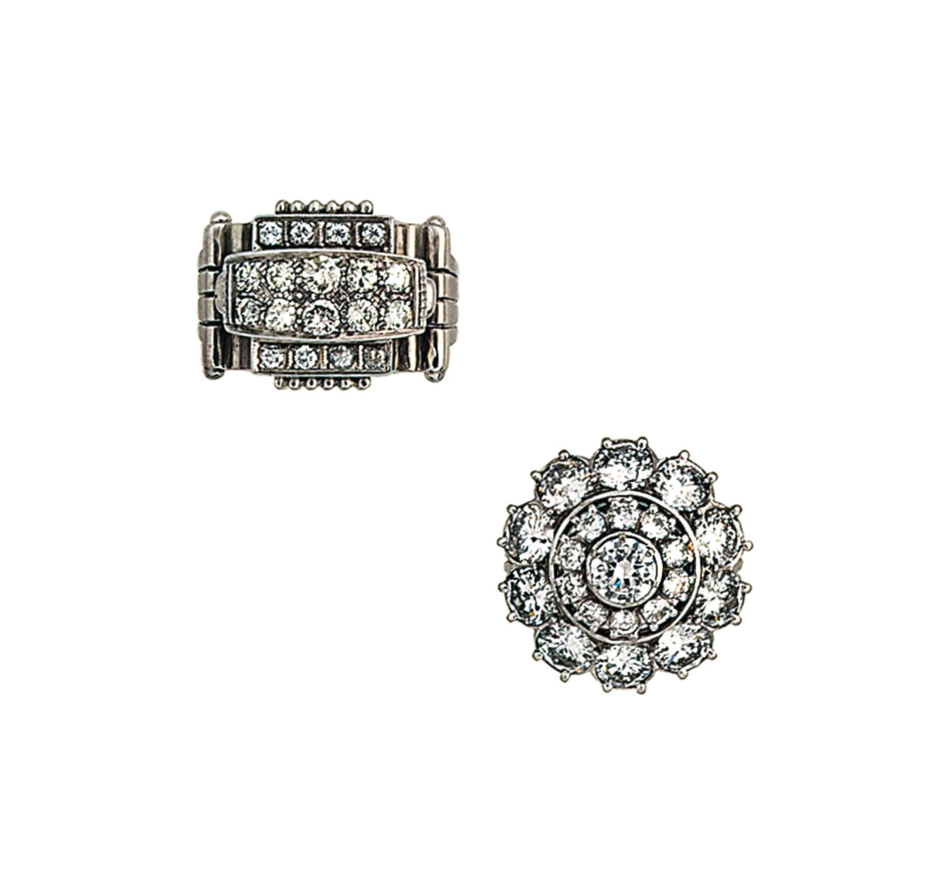 Two diamond dress rings