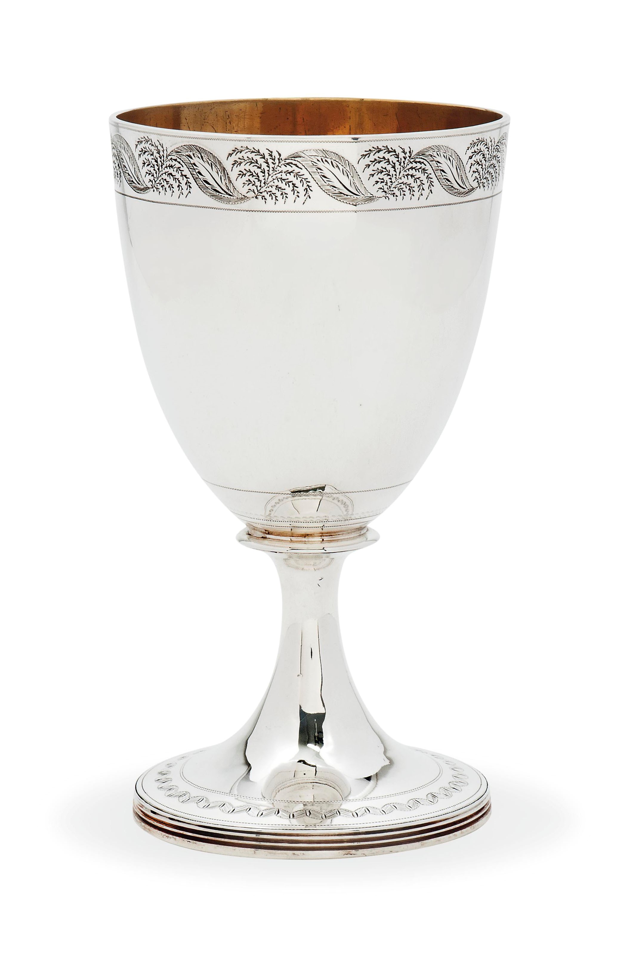 A GEORGE III SILVER GOBLET