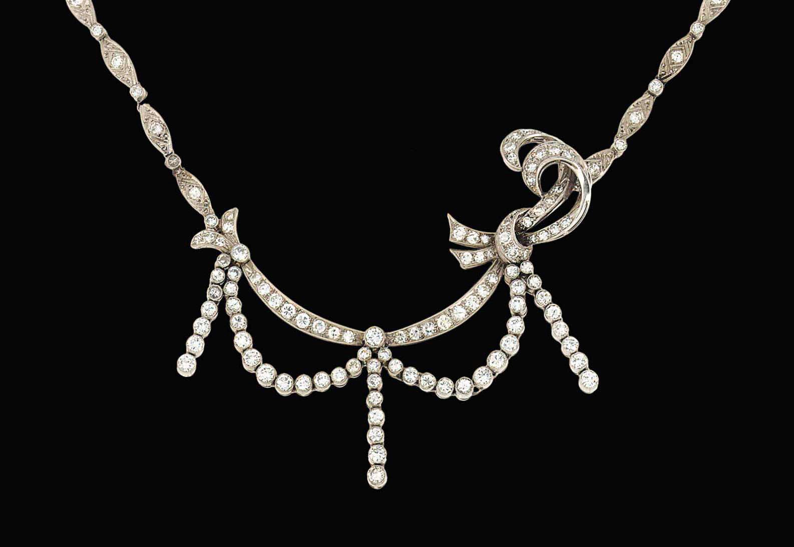 A diamond necklace