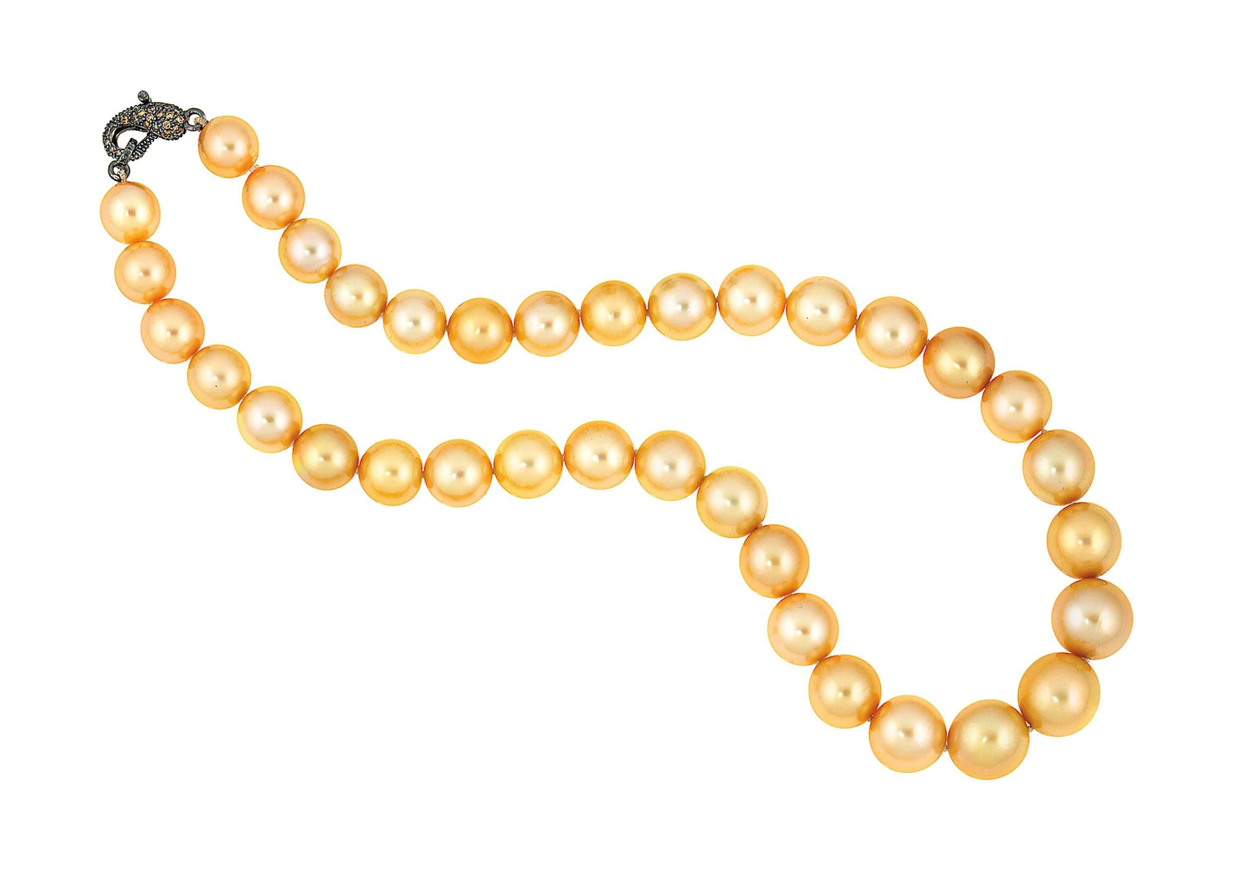 A pair of cultured pearl and diamond earrings