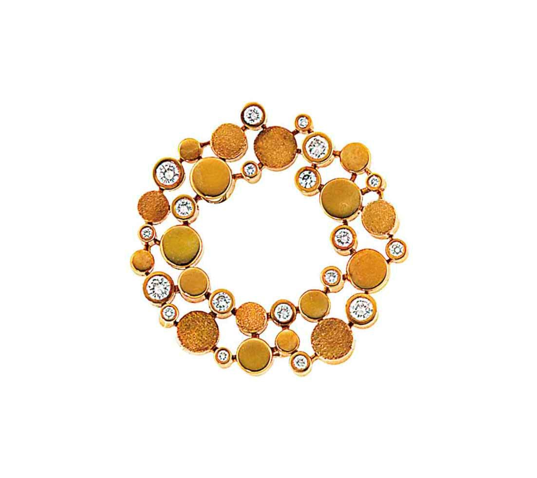A diamond-set brooch