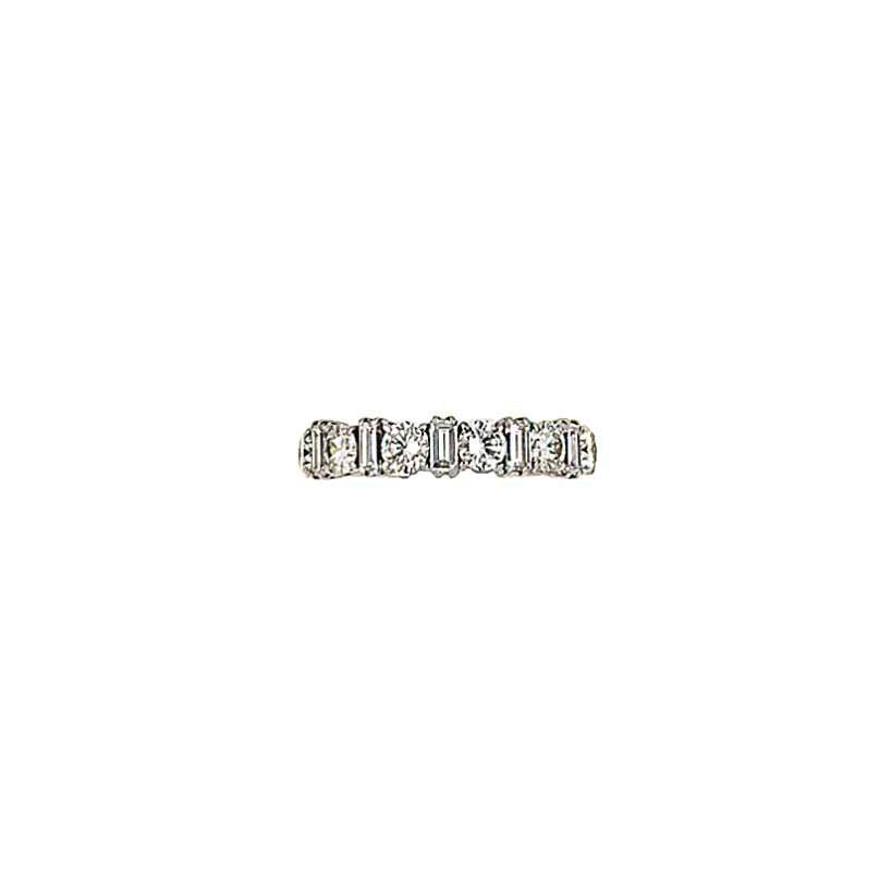 A diamond half-hoop ring