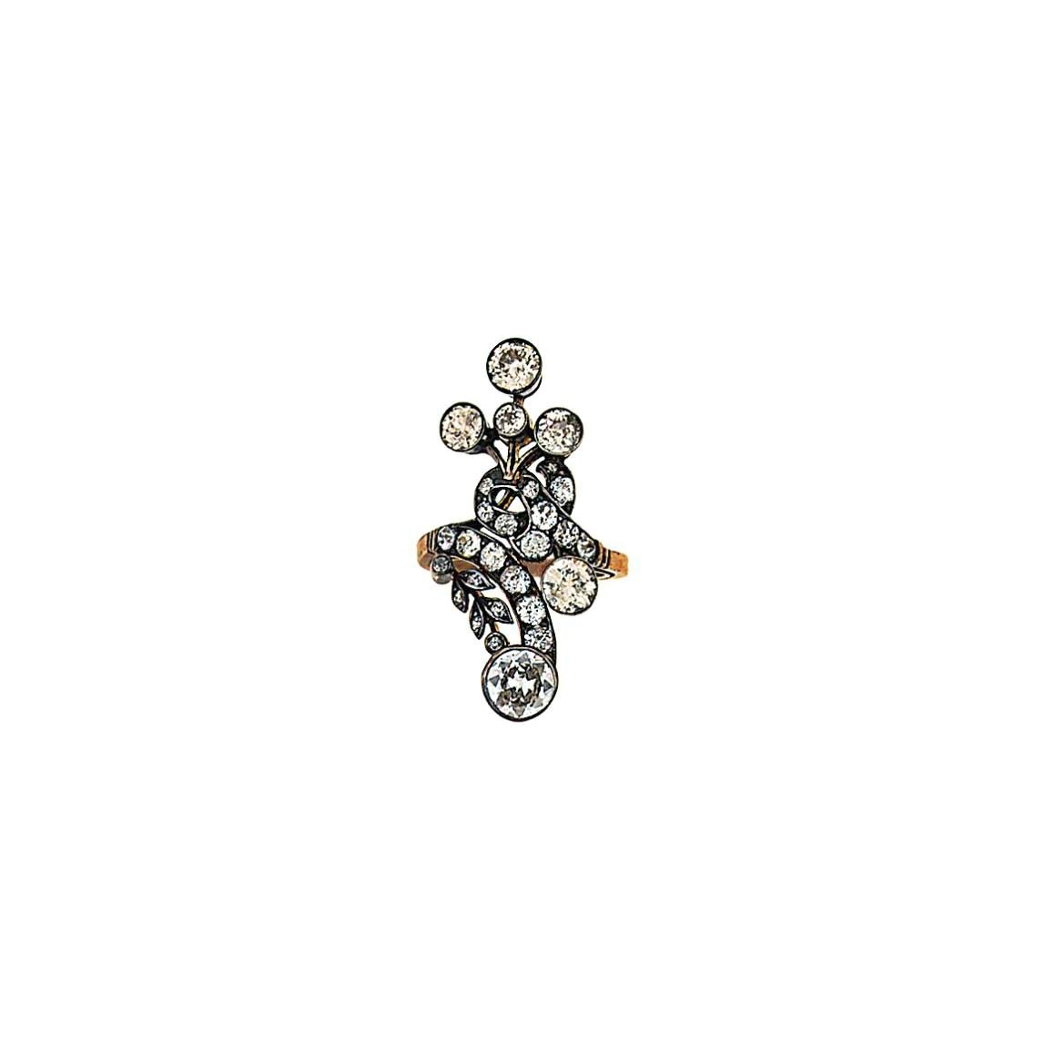 A diamond-set dress ring