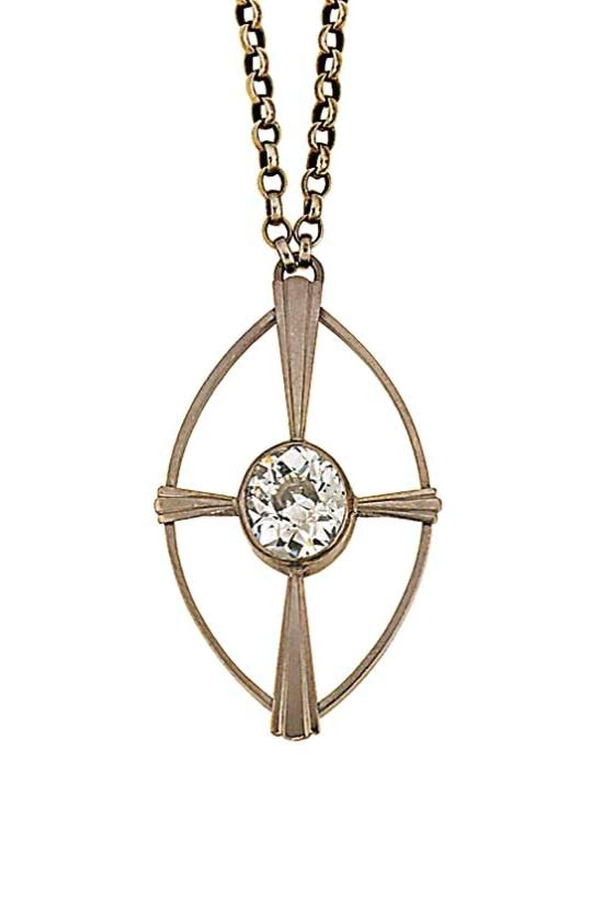 A diamond single stone pendant
