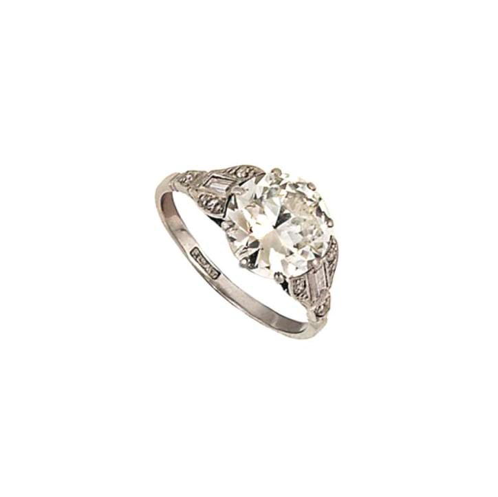 A diamond single-stone ring