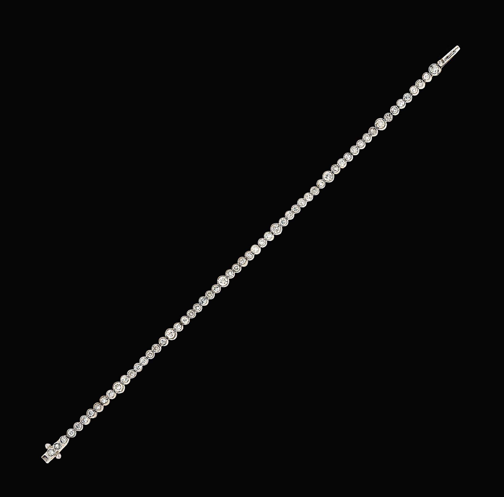 A diamond line bracelet