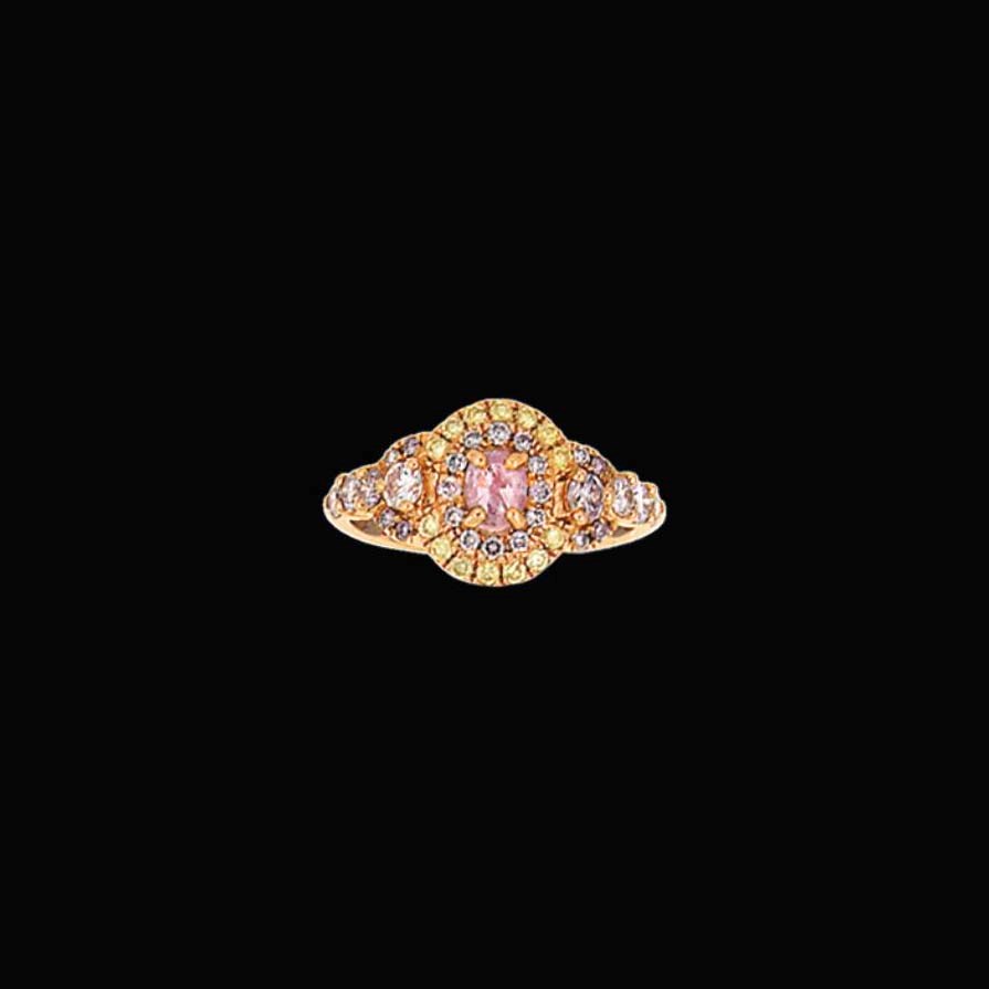 A coloured diamond ring