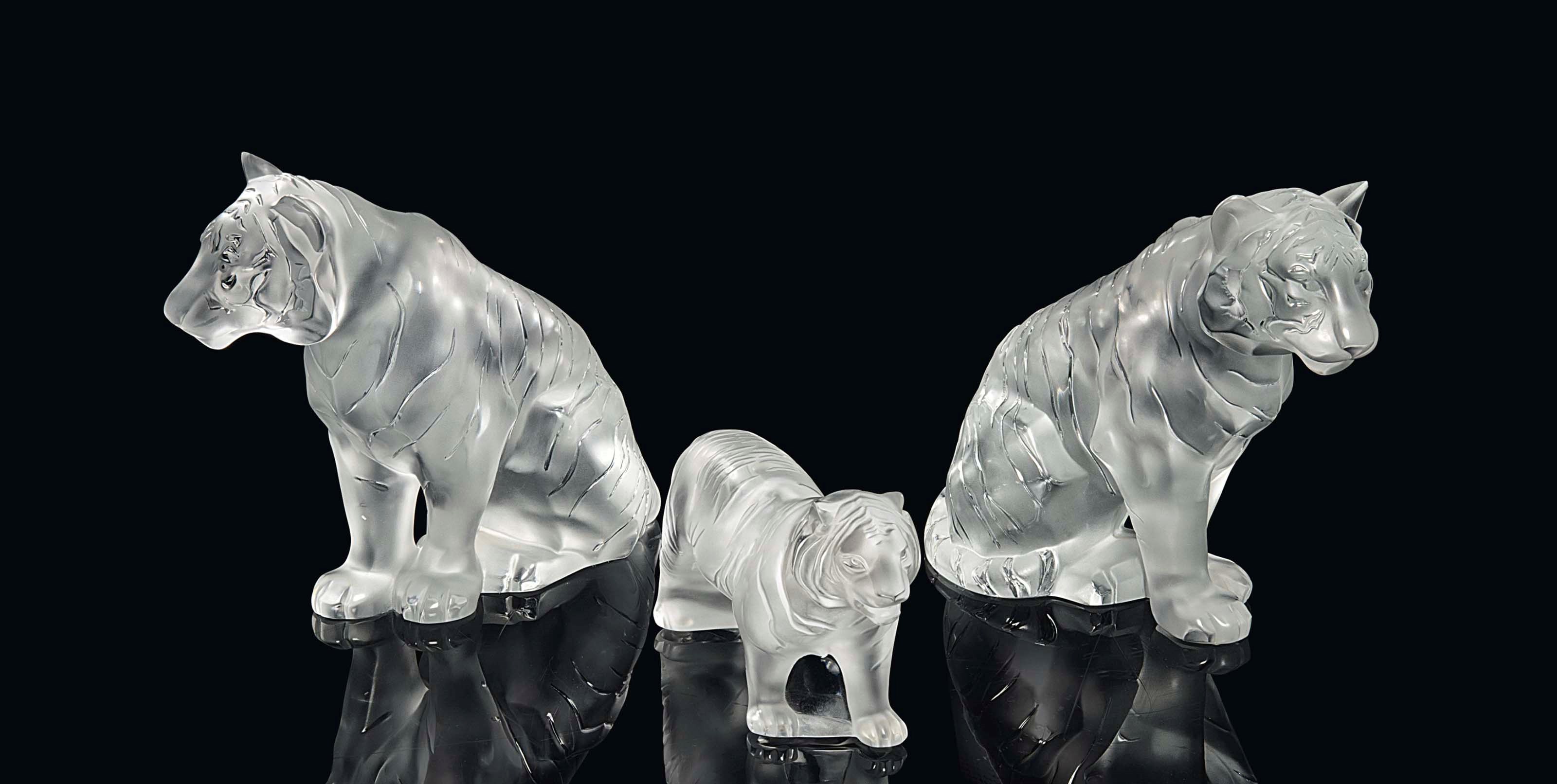 TWO TIGERS SCULPTURES