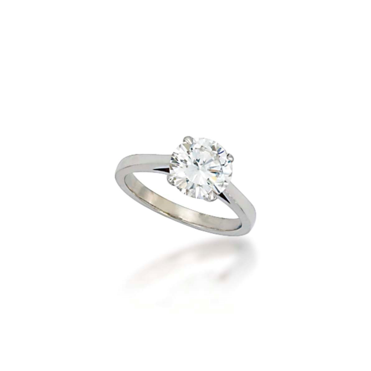 A SINGLE-STONE DIAMOND RING