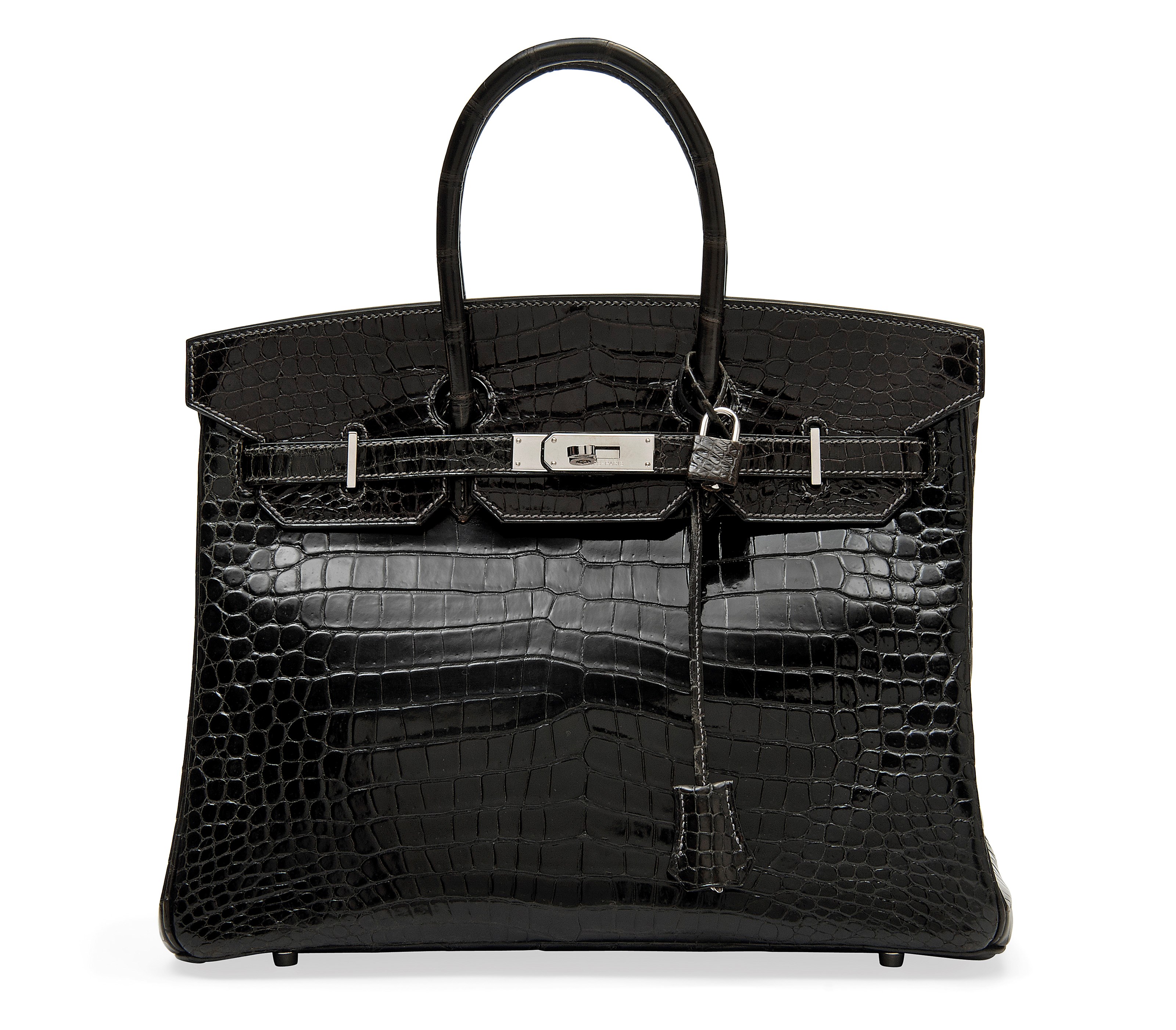 A GRAPHITE CROCODILE BIRKIN BAG