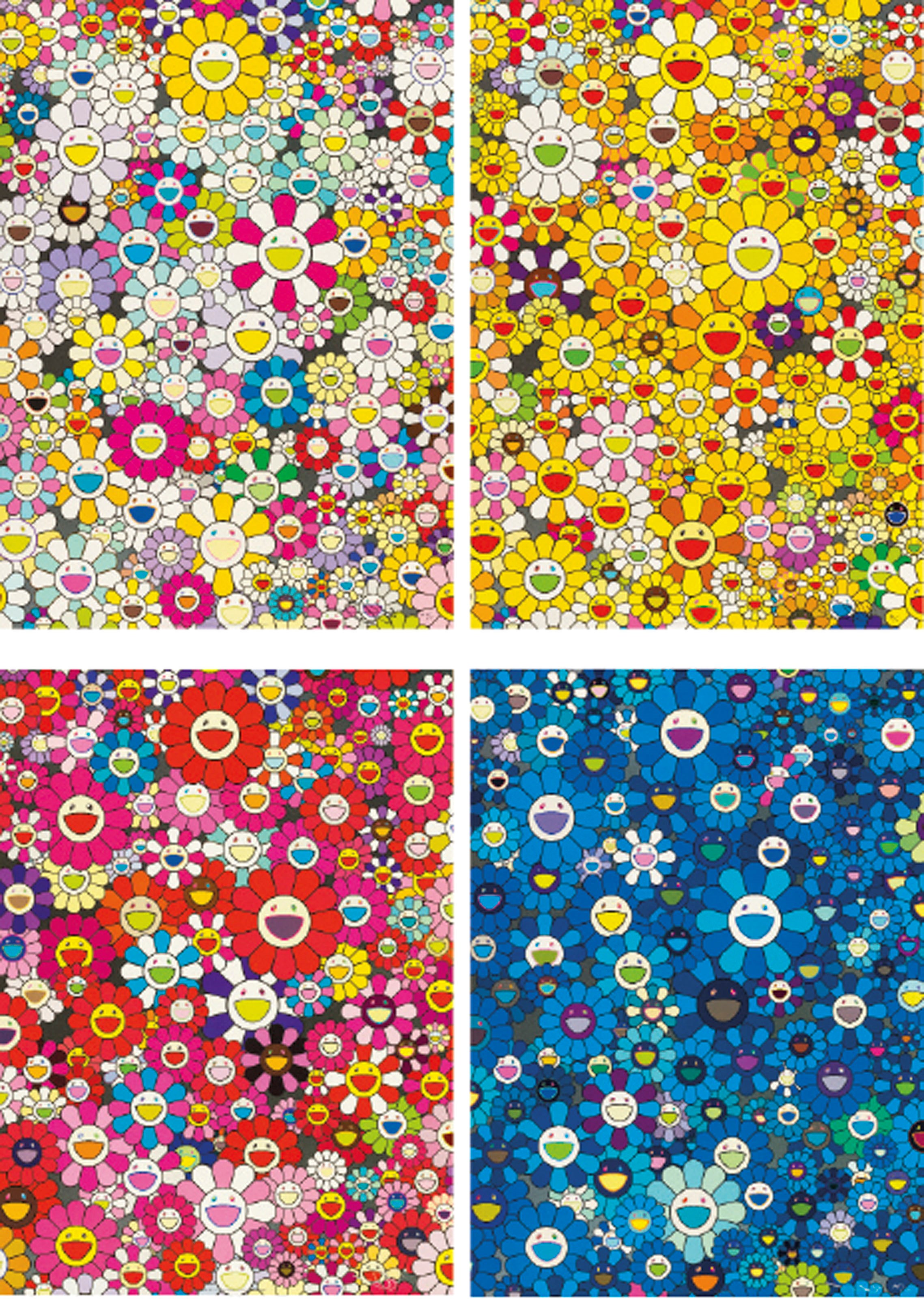 An Homage To Monogold 1960 A; An Homage To IKB 1957 B ; An Homage To Monopink 1960 C ; 及An Homage To Yves Klein Multicolor D
