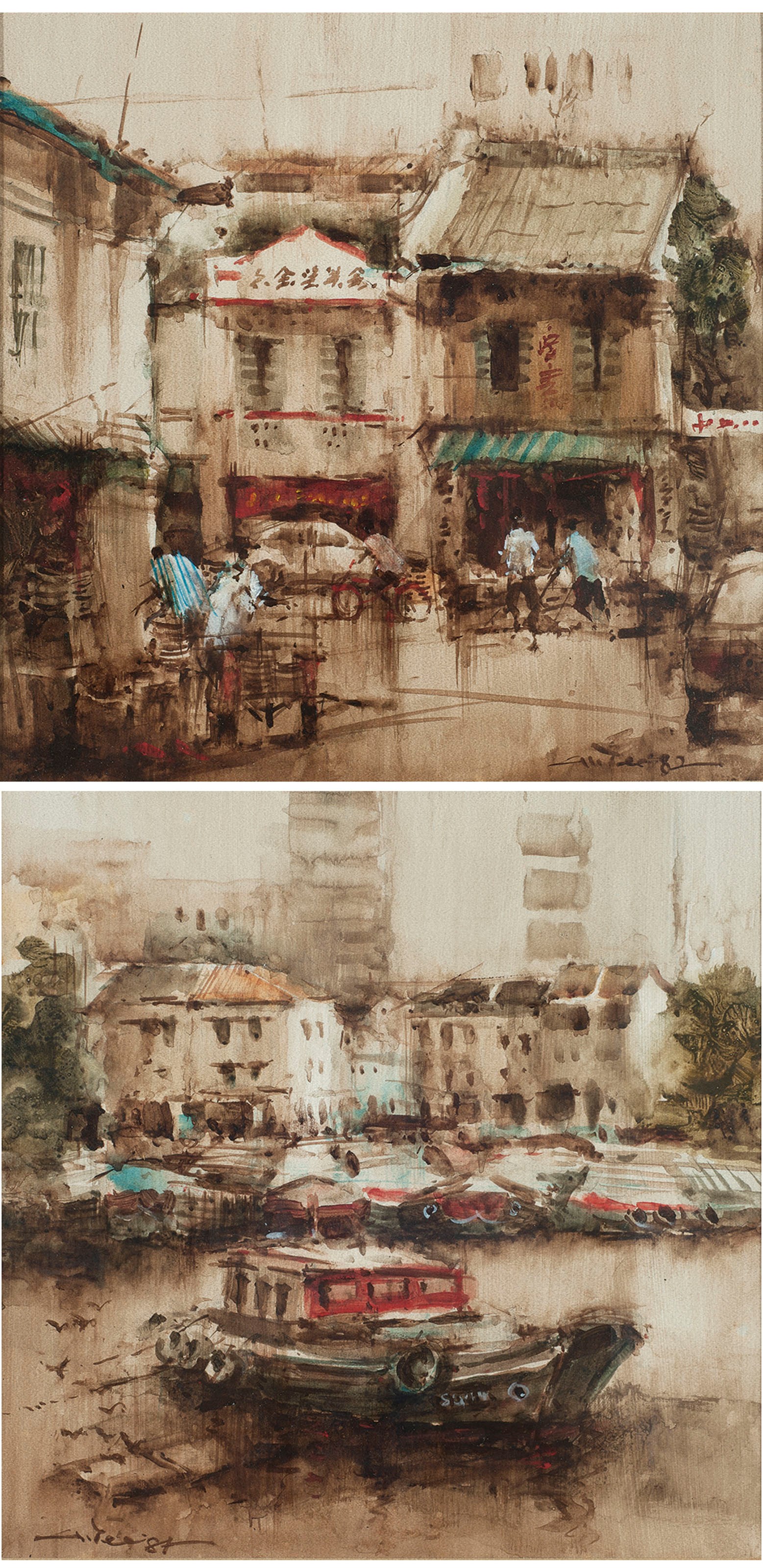 新加坡河；及唐人街