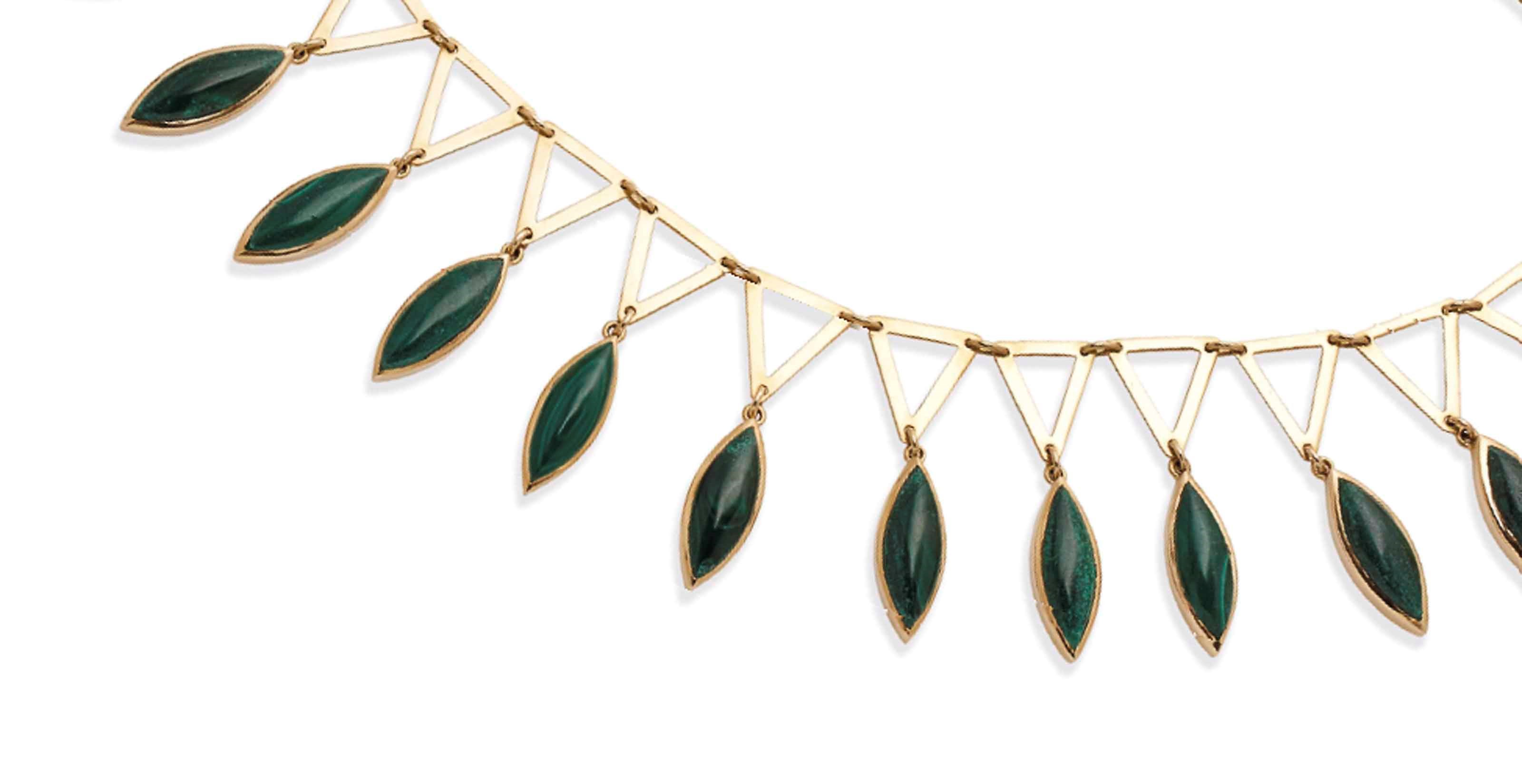 DEMI-PARURE MALACHITE