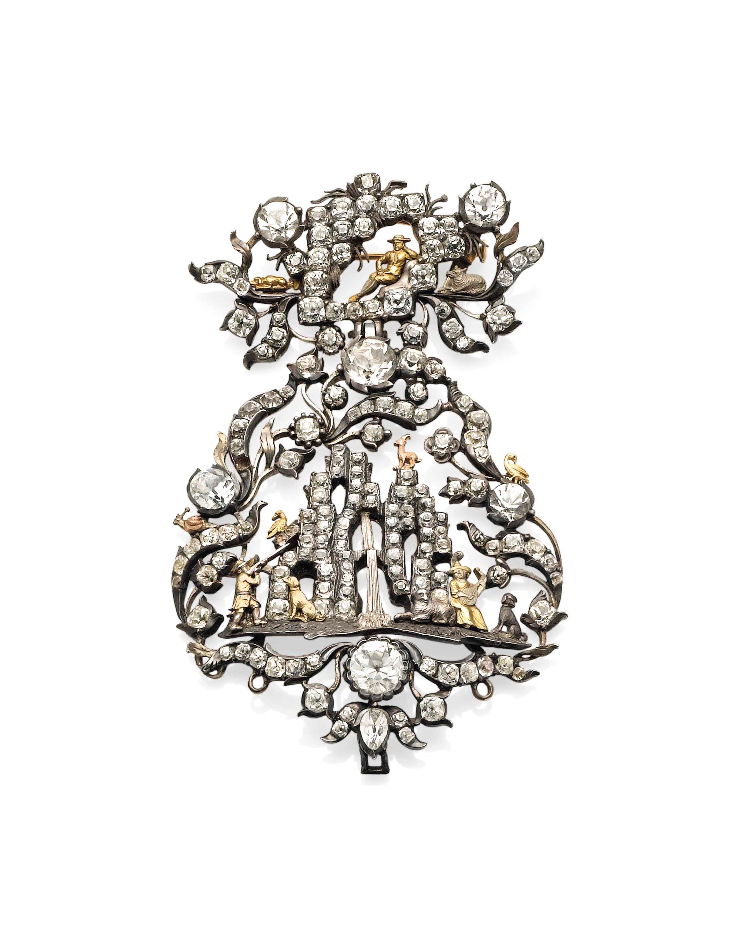 BROCHE PIERRES D'IMITATION