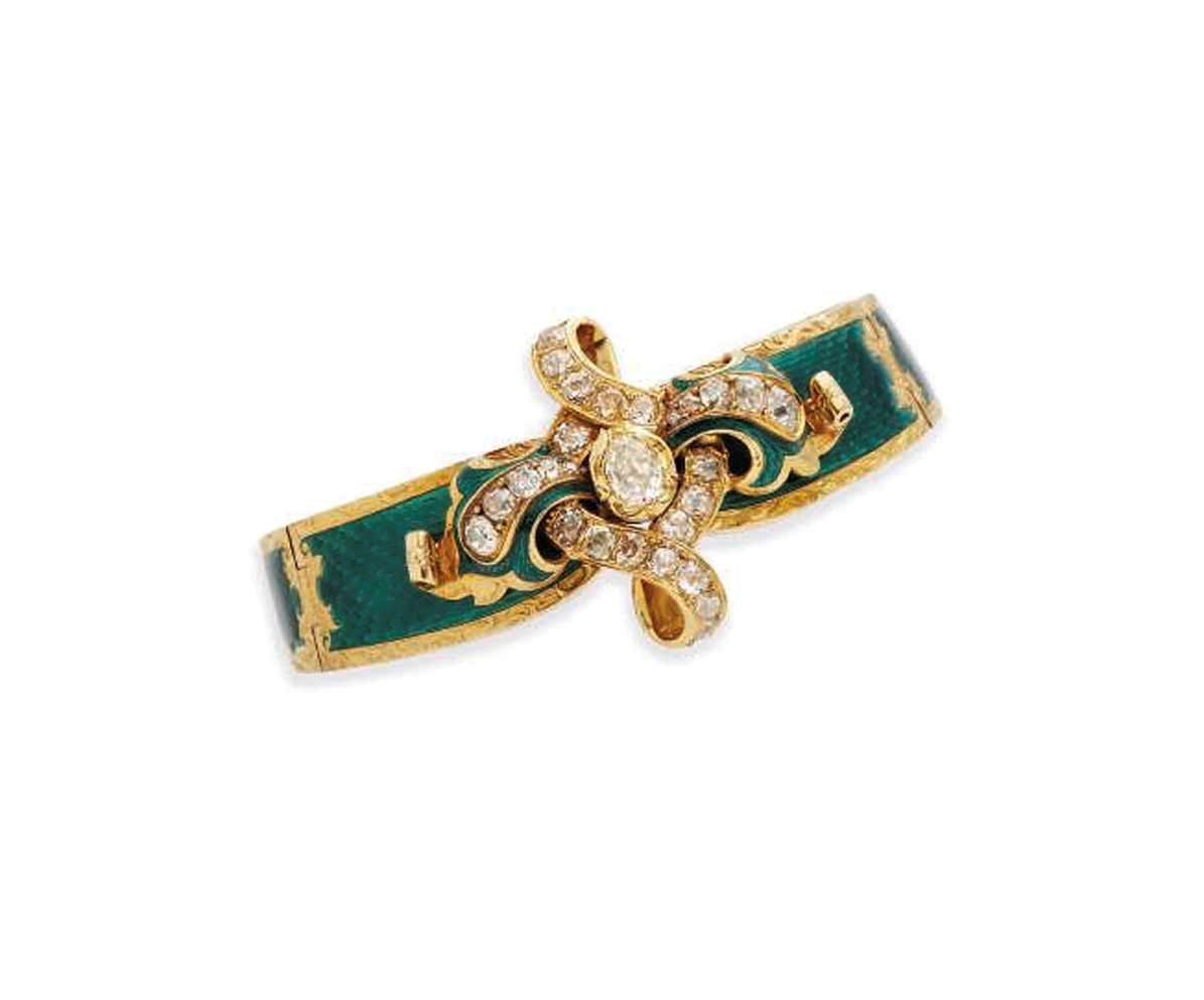 BRACELET ÉMAIL ET DIAMANTS