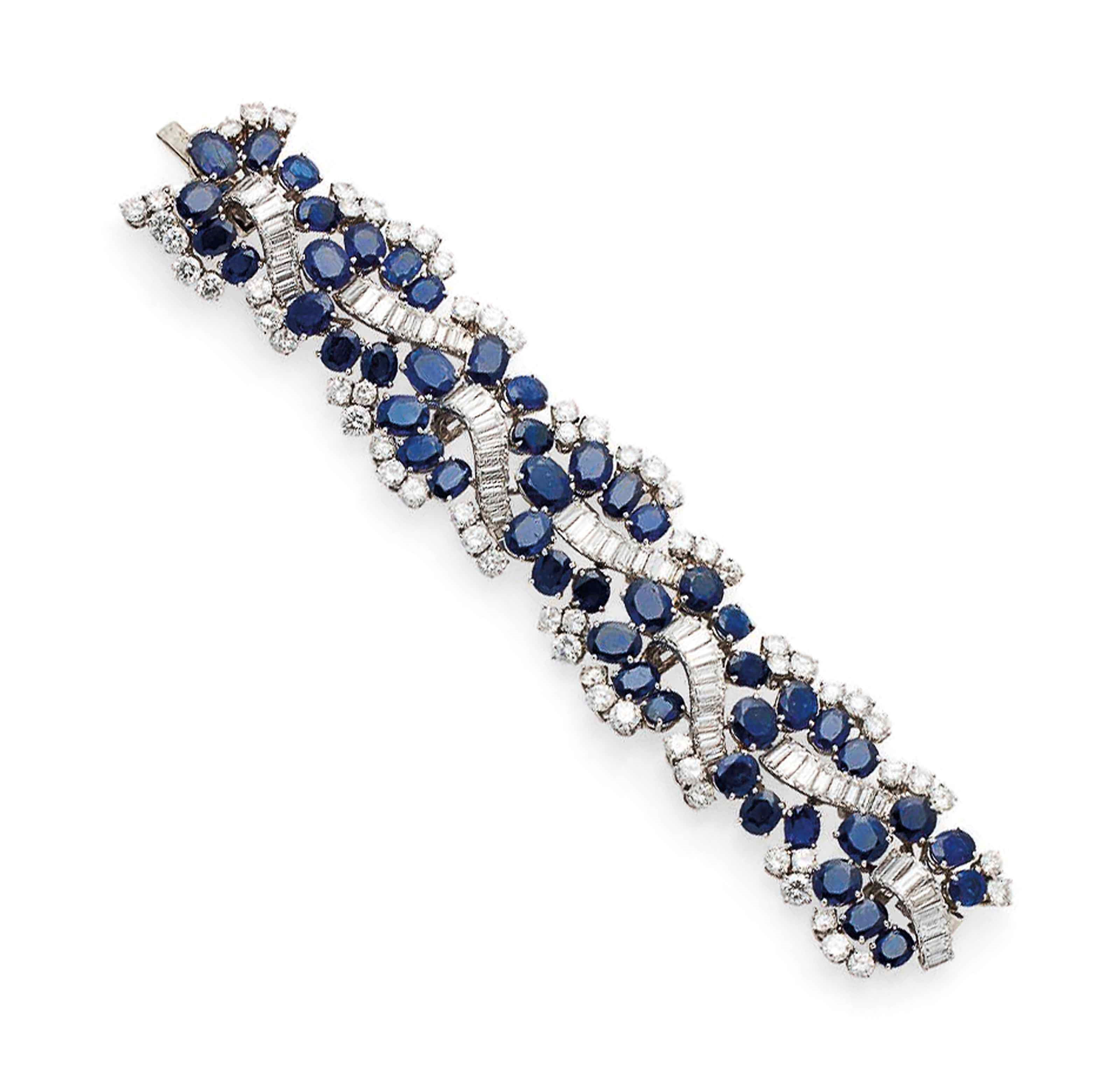BRACELET SAPHIRS ET DIAMANTS