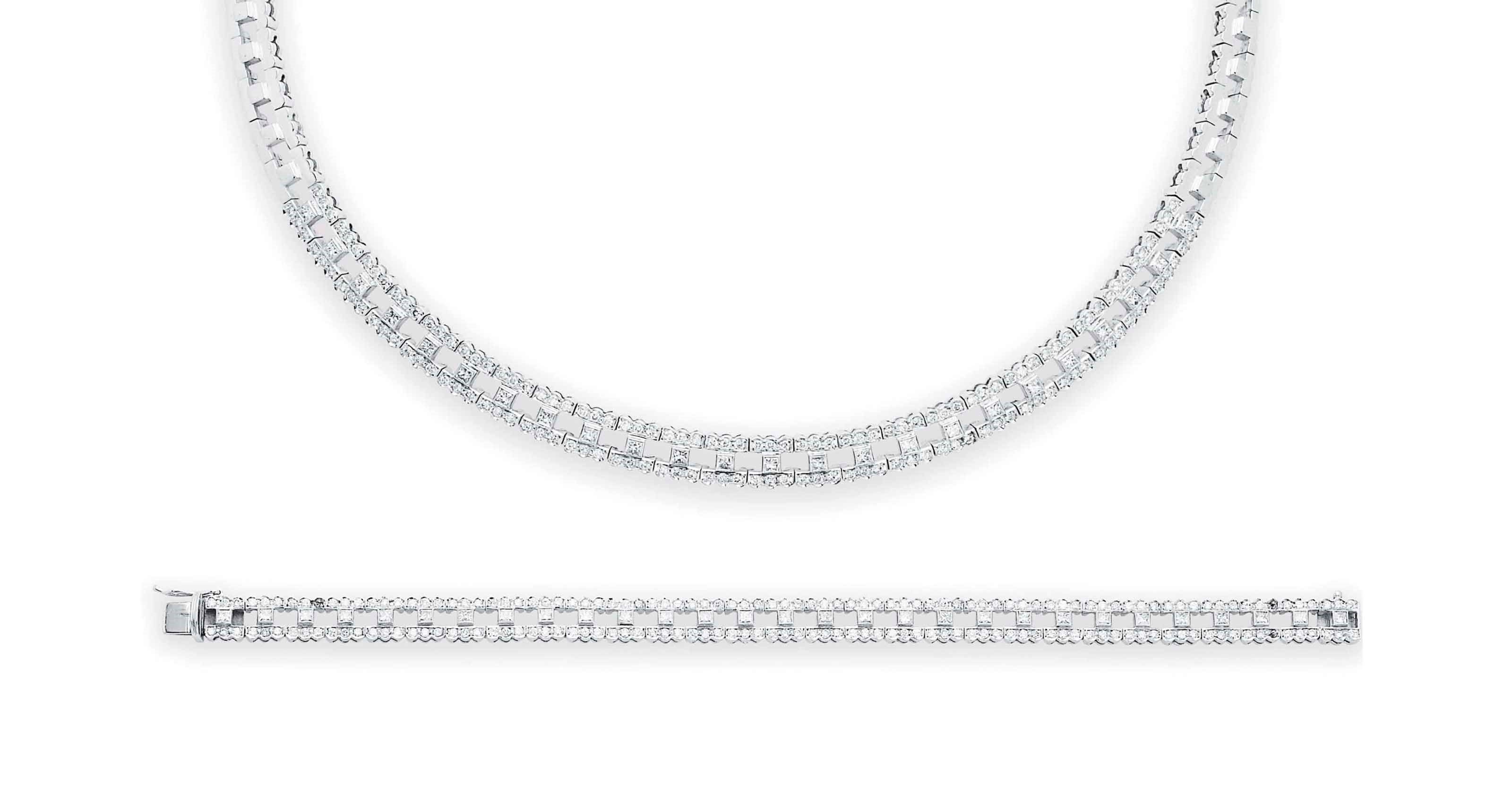 DEMI-PARURE DIAMANTS
