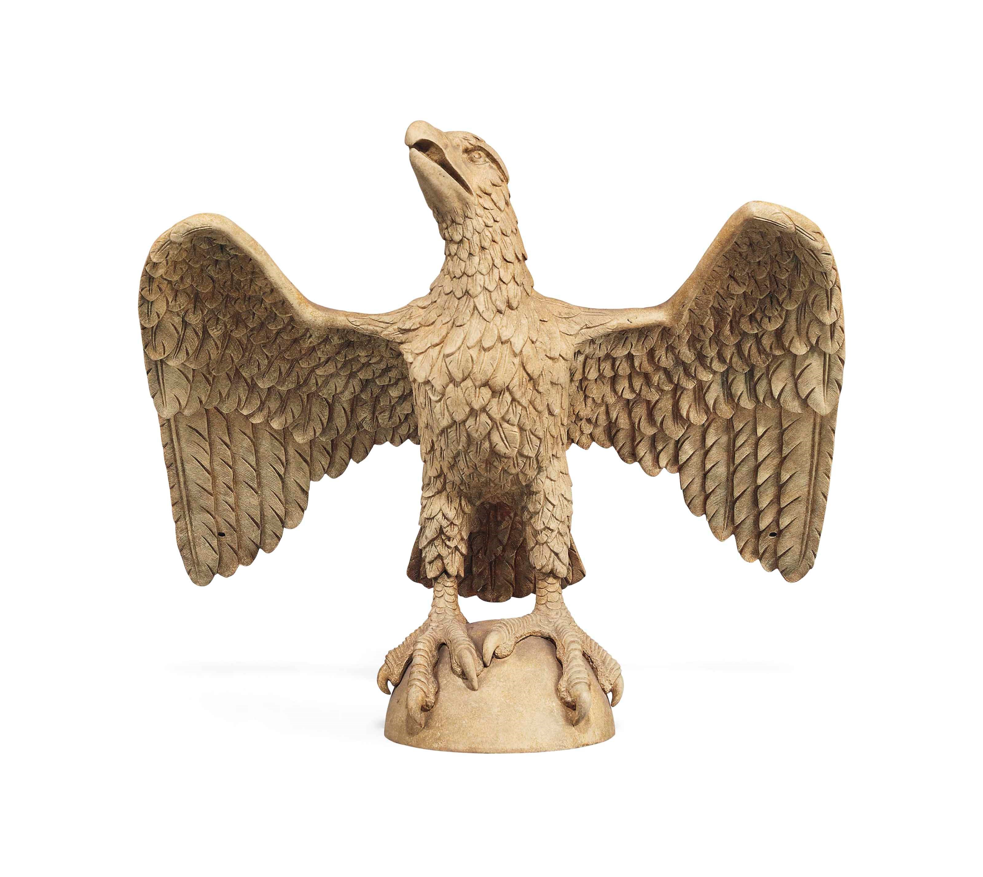 A POLYCHROME PAINTED BRASS LECTERN IN THE FORM OF AN EAGLE