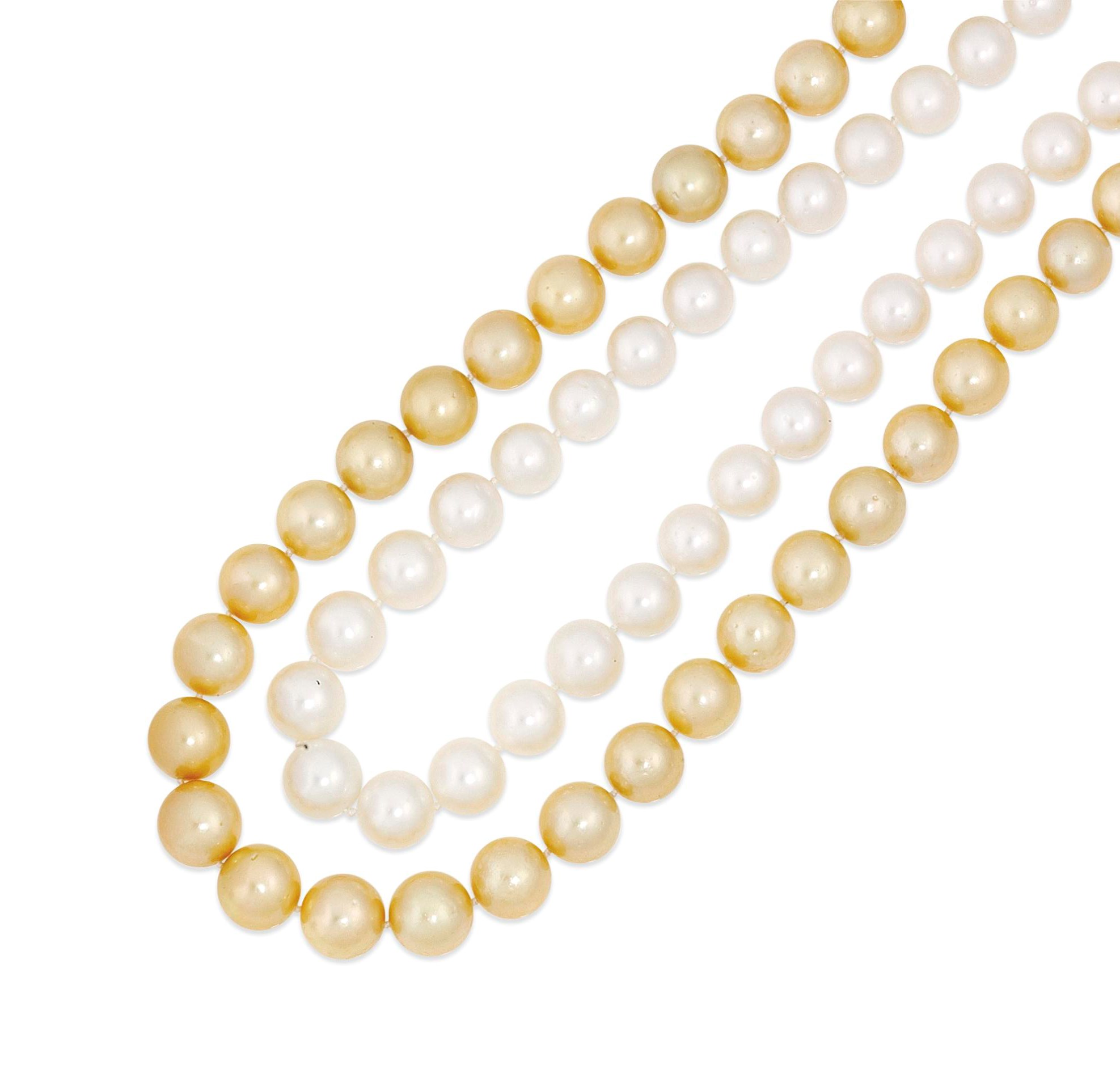 Two cultured pearl necklaces