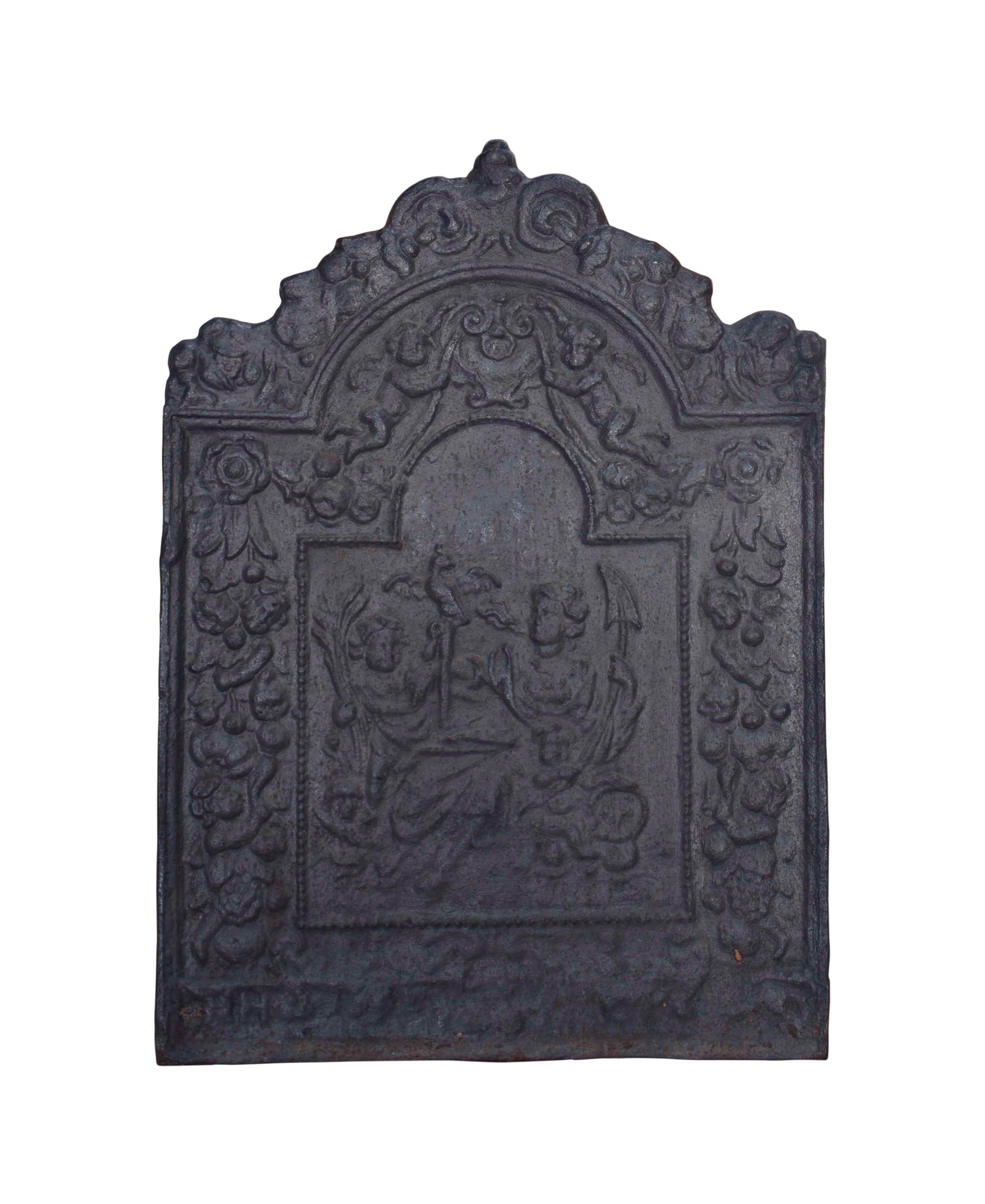 AN ENGLISH CAST-IRON FIREBACK