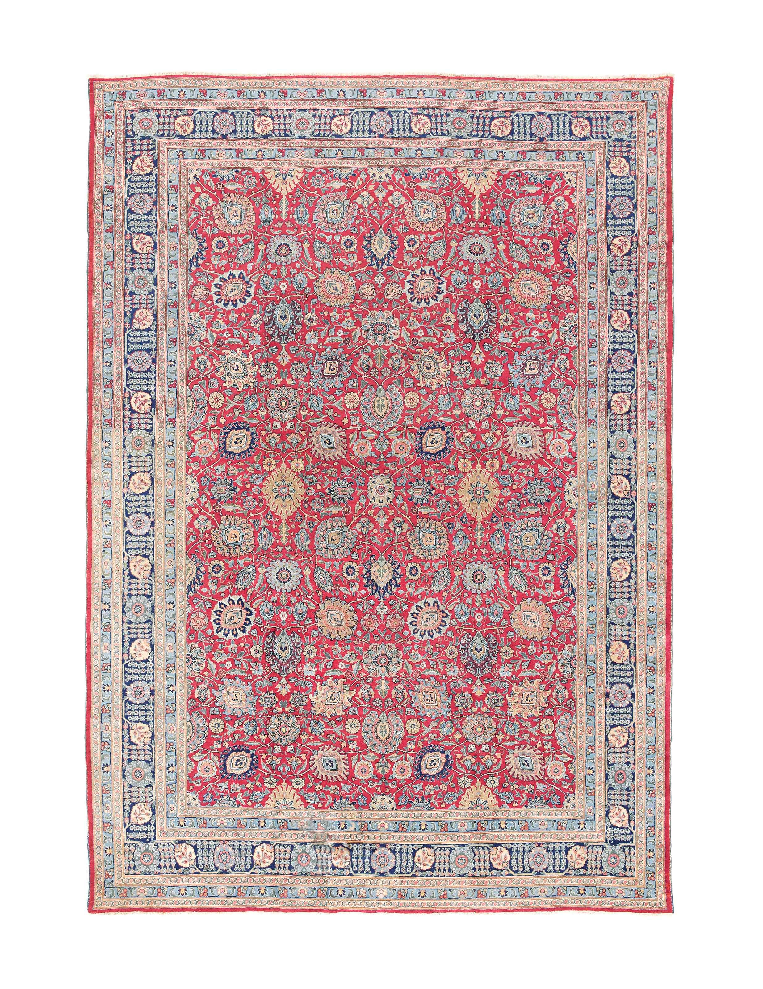 An antique Tabriz carpet