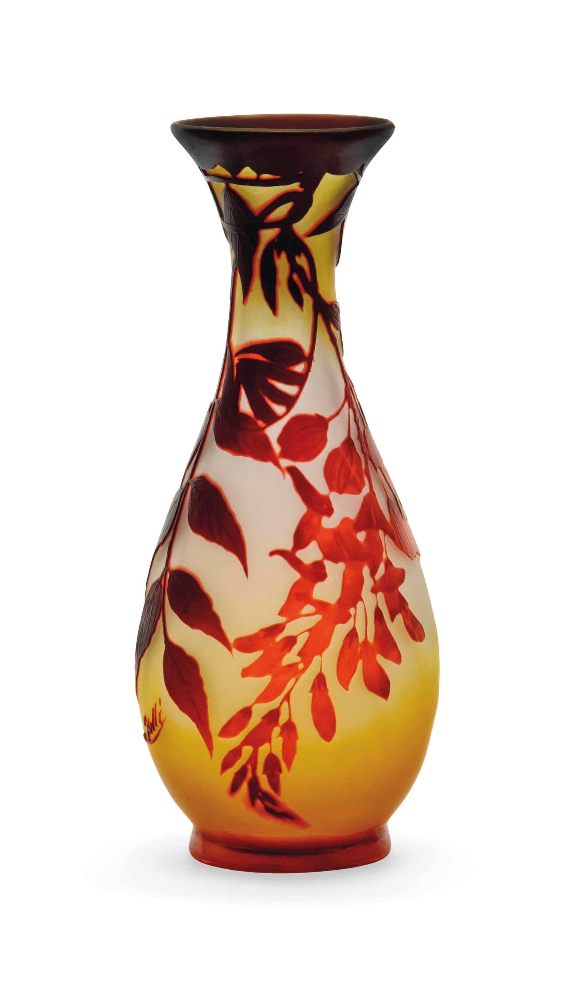 A GALLÉ CAMEO GLASS VASE