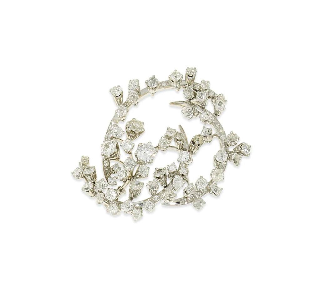 A diamond brooch