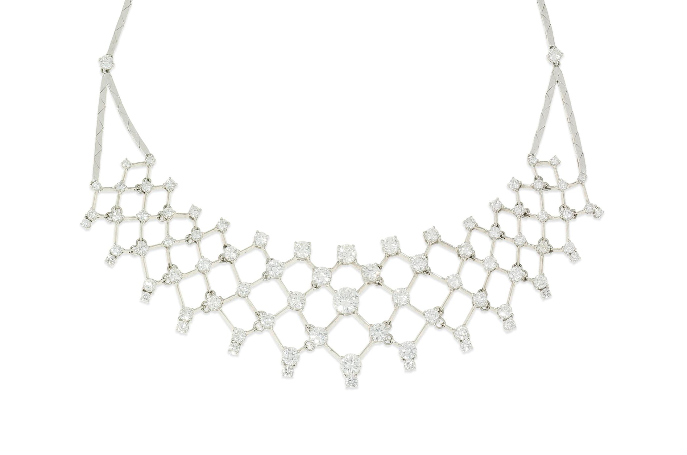 A diamond bib necklace