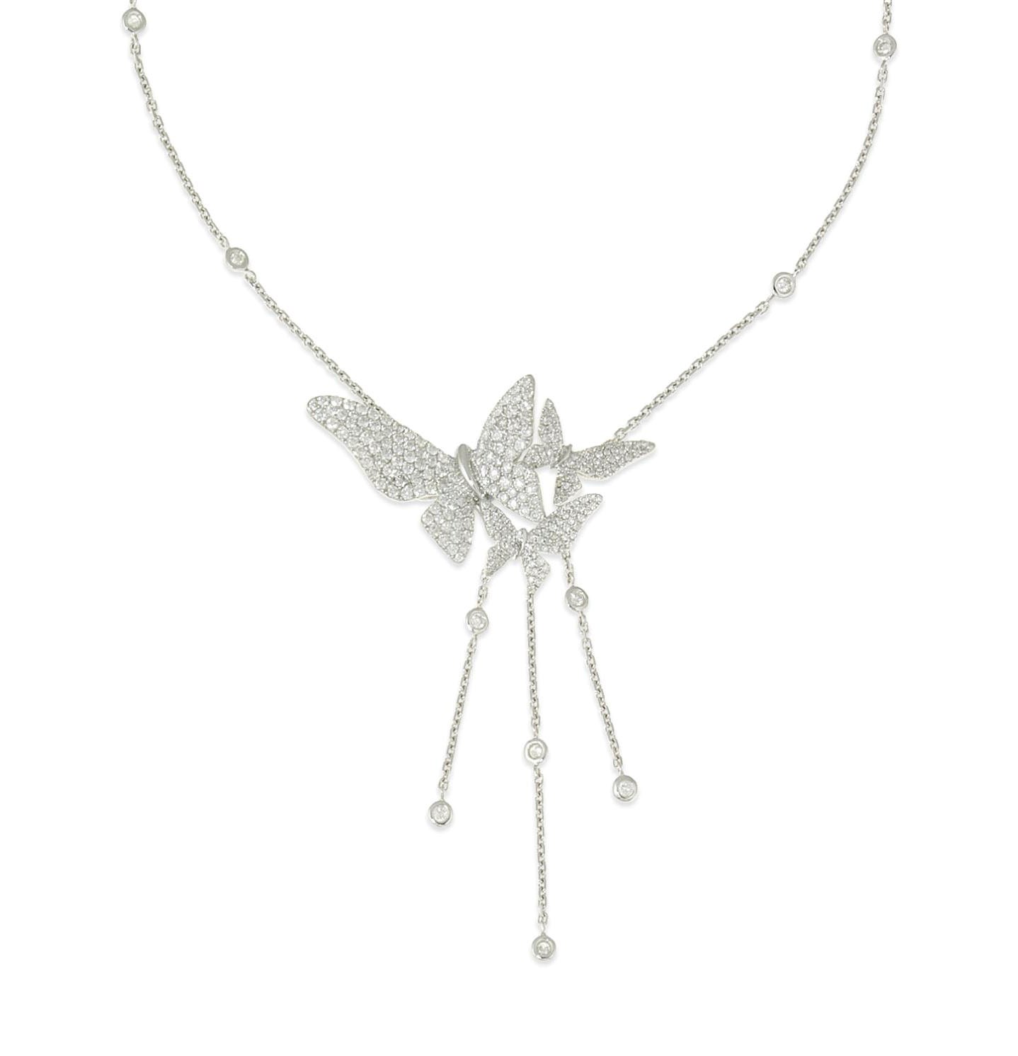 A diamond-set necklace