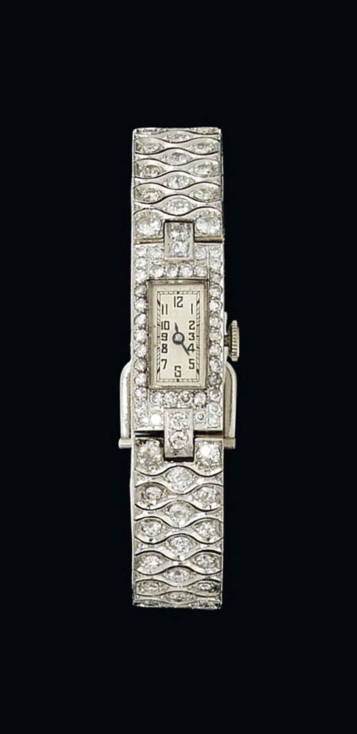 A diamond-set cocktail watch