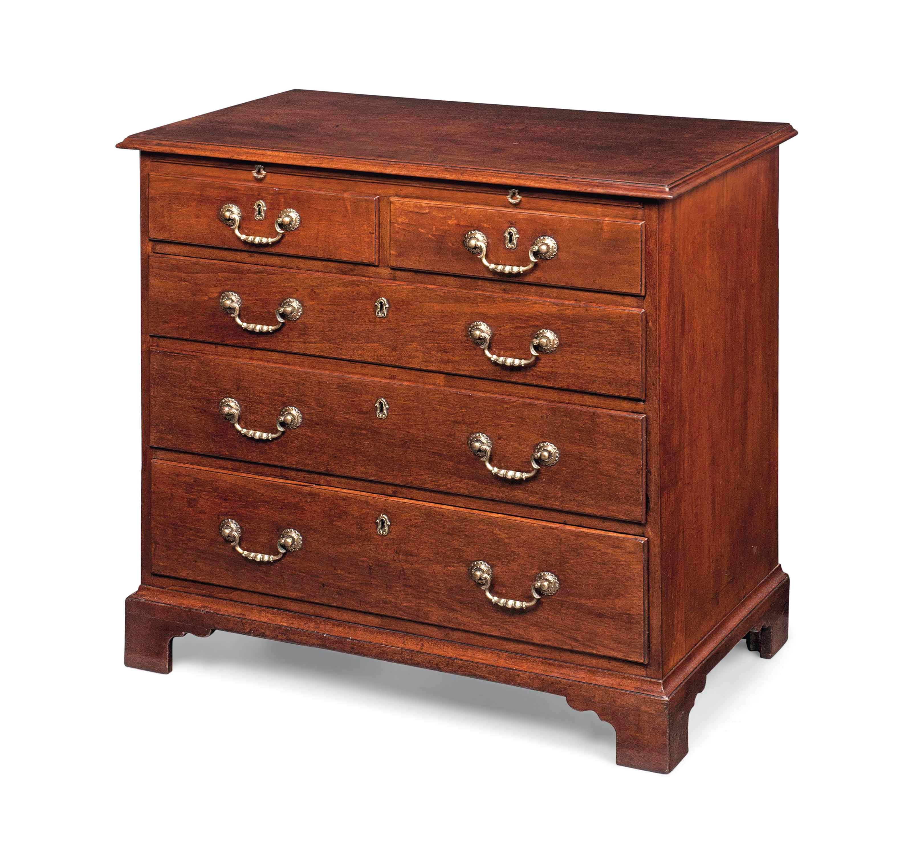 AN EARLY GEORGE III MAHOGANY CHEST