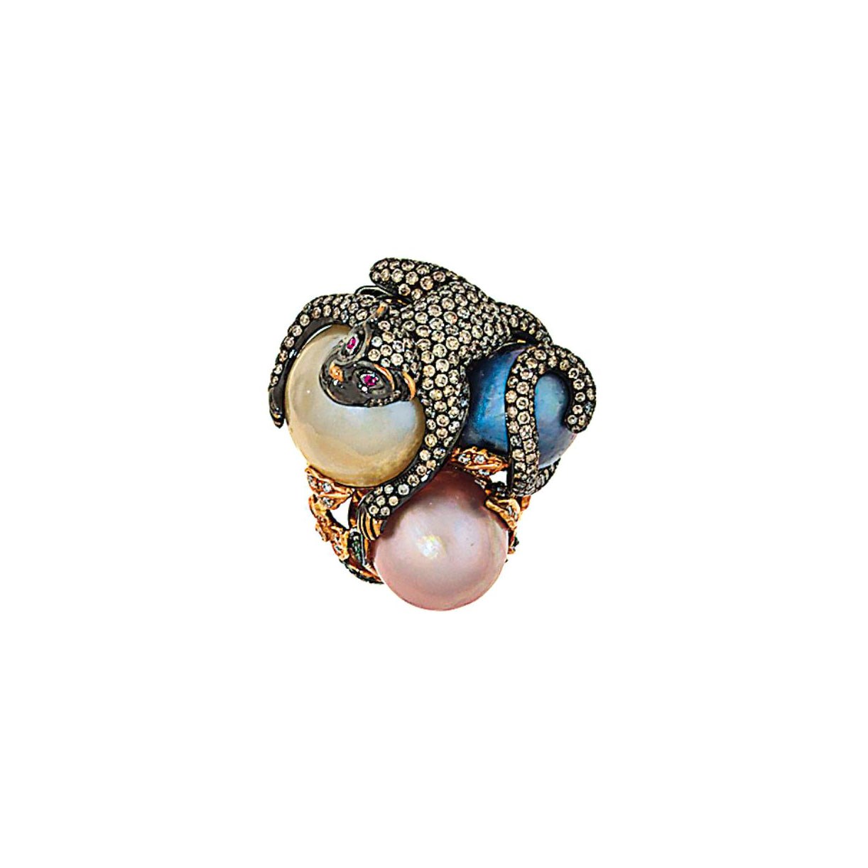 A gem-set dress ring