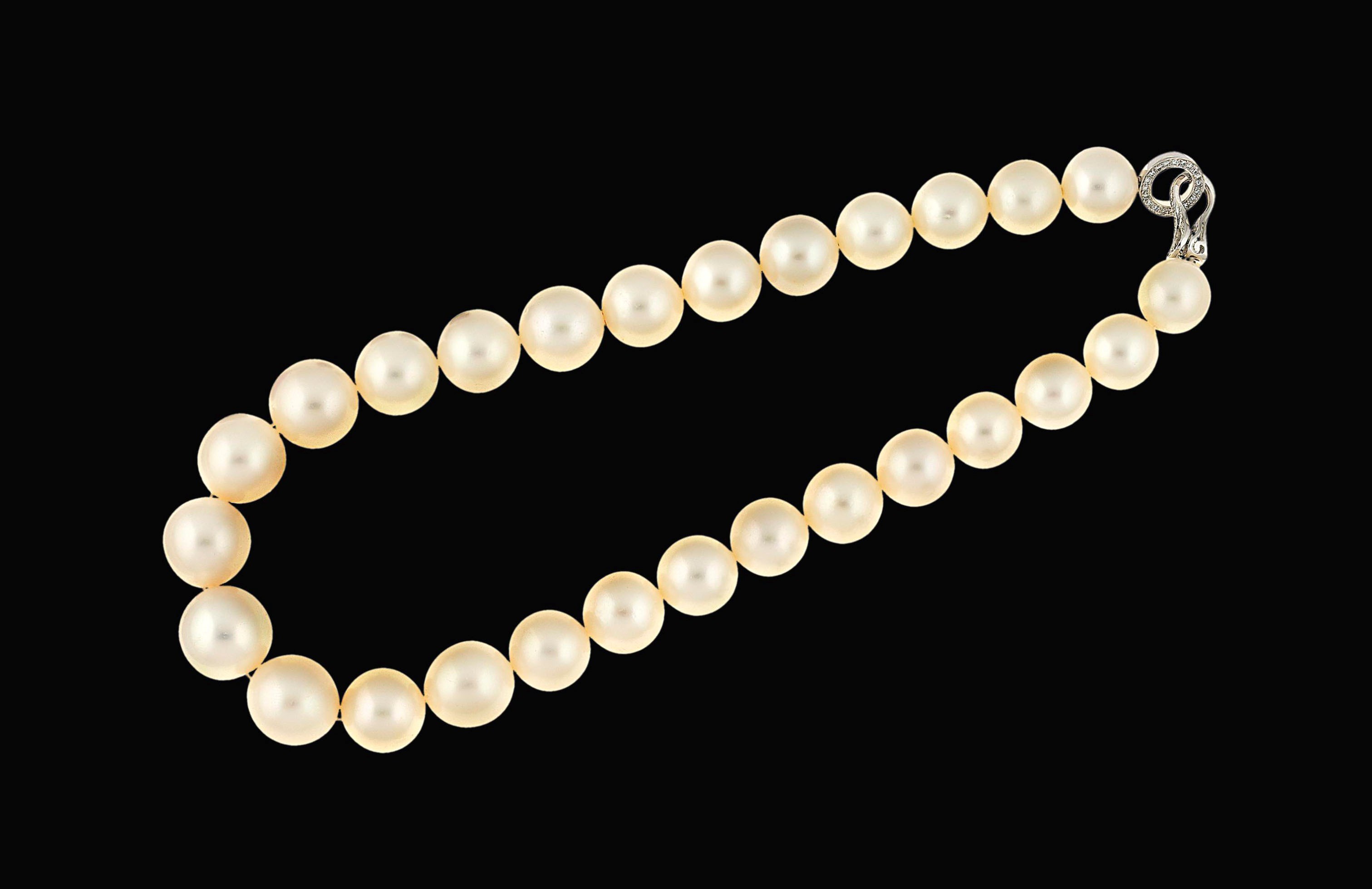 A cultured pearl necklace
