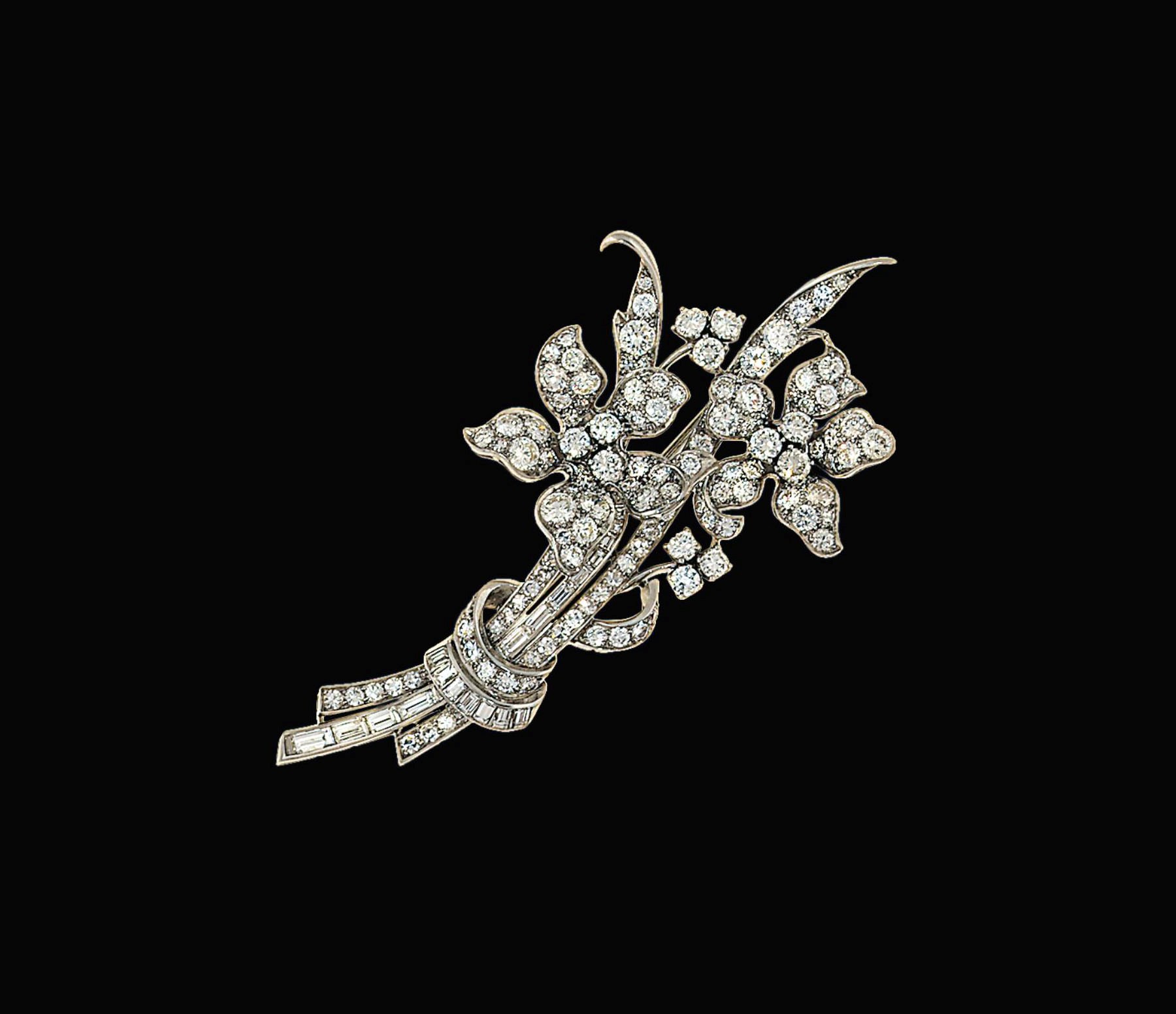 A diamond brooch