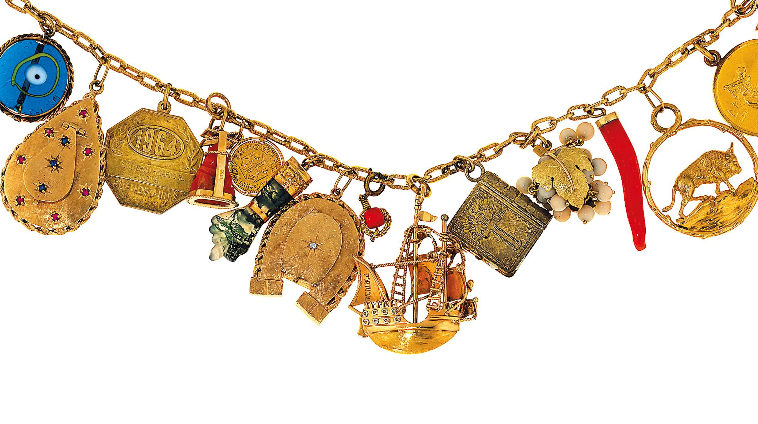 A charm necklace