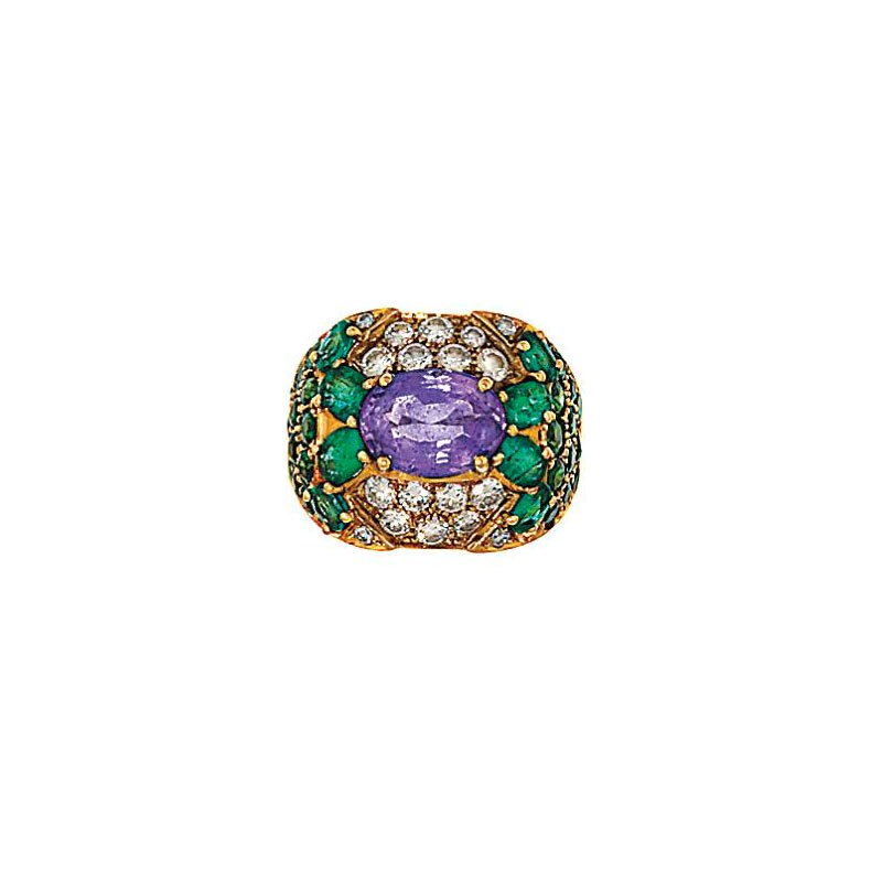 A gem-set dress ring