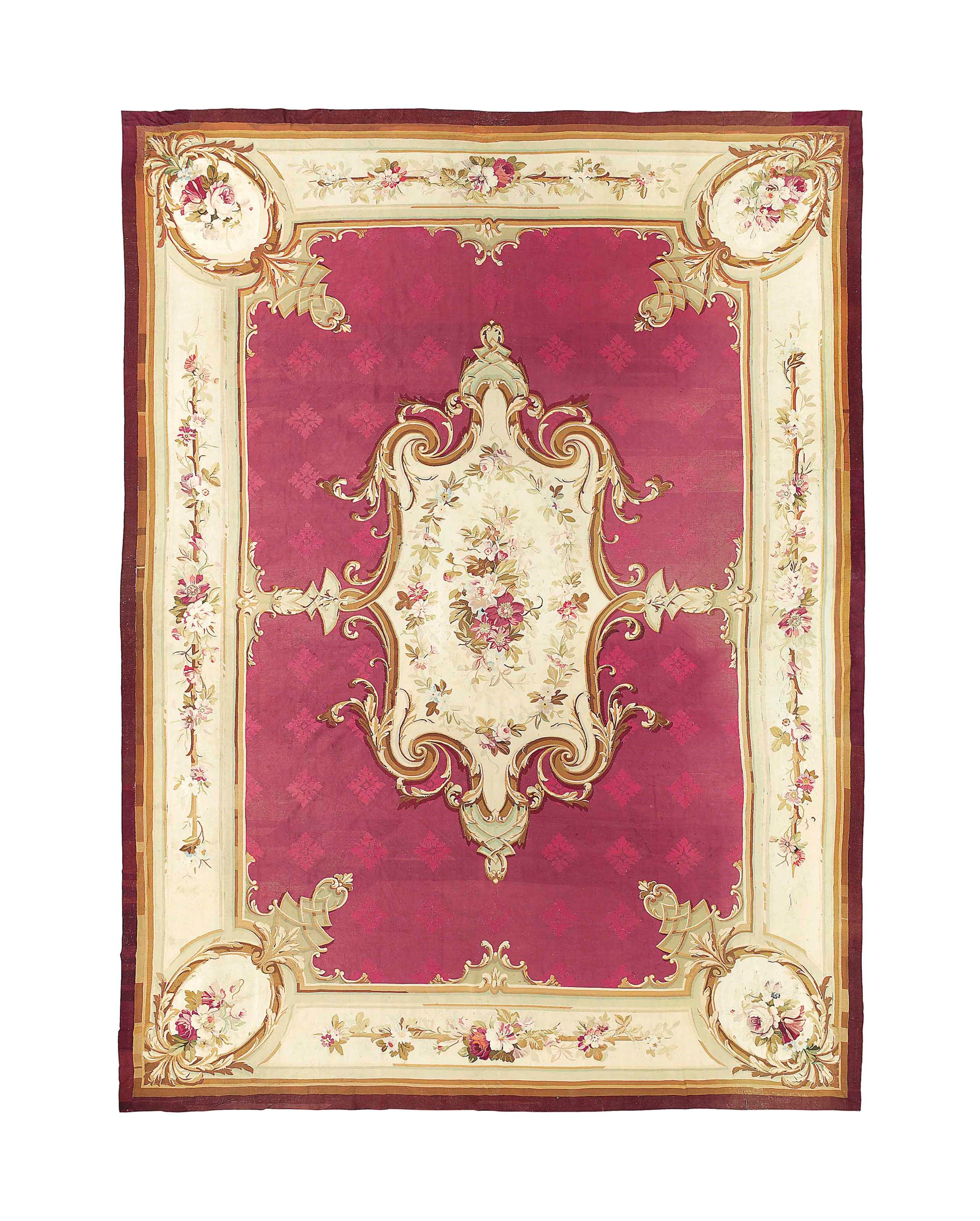 A massive Aubusson carpet