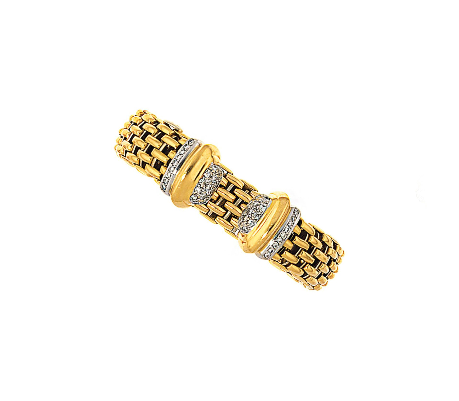 A diamond-set bangle