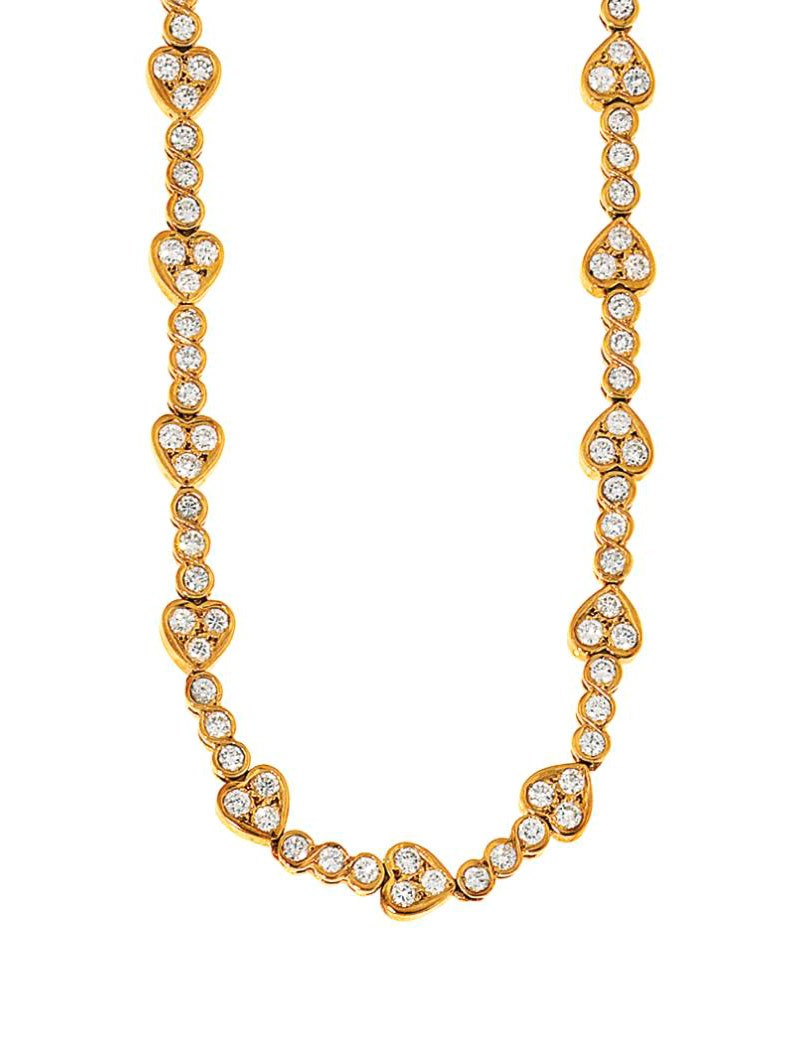 A diamond-set necklace