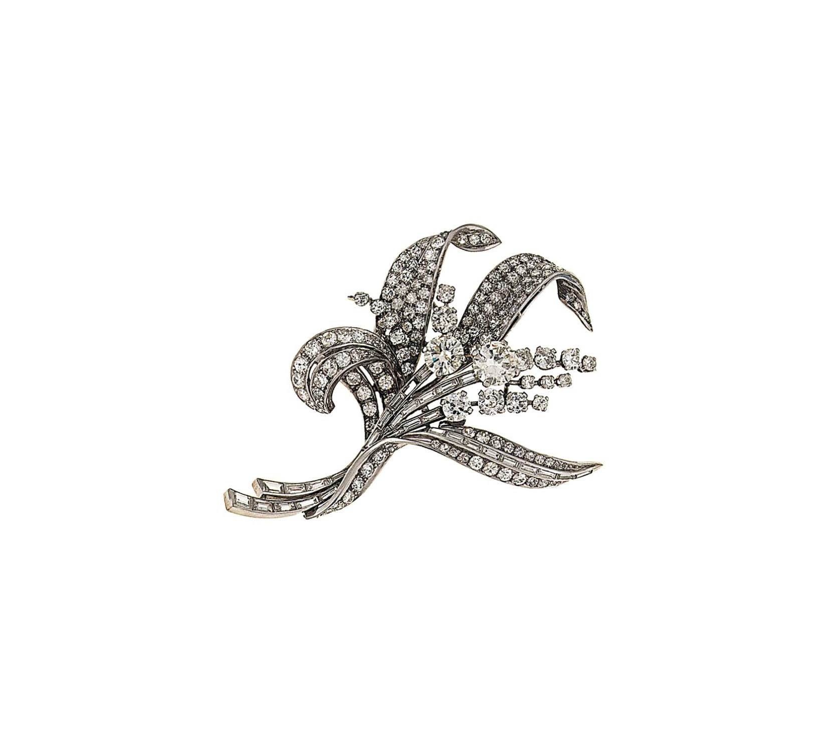 A diamond brooch