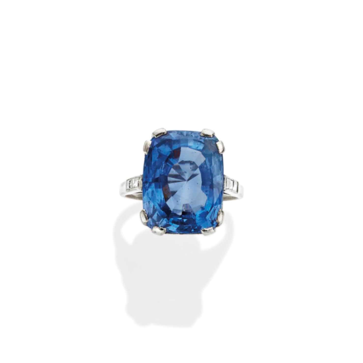 BAGUE SAPHIR ET DIAMANTS