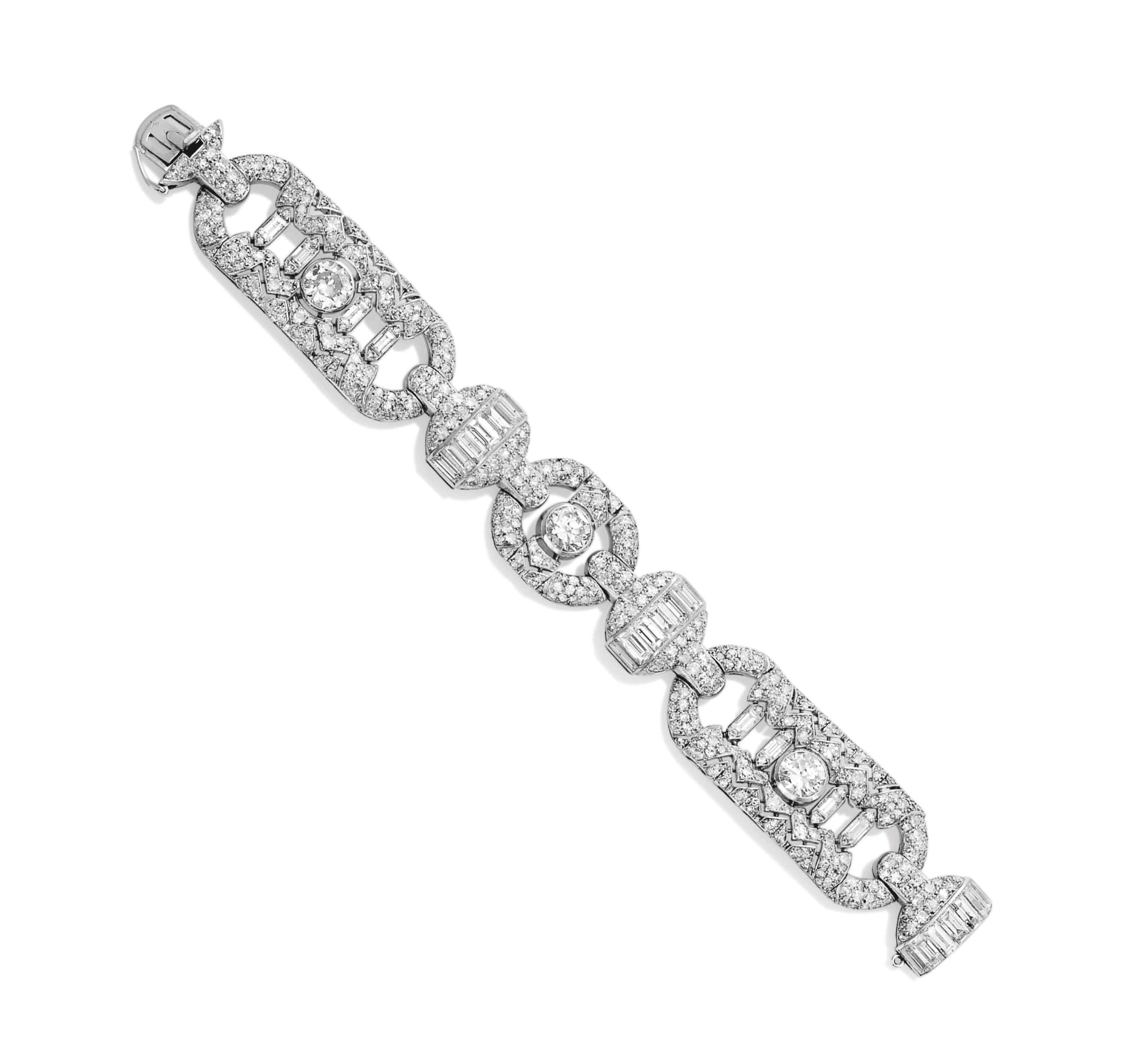 BRACELET ART DÉCO DIAMANTS