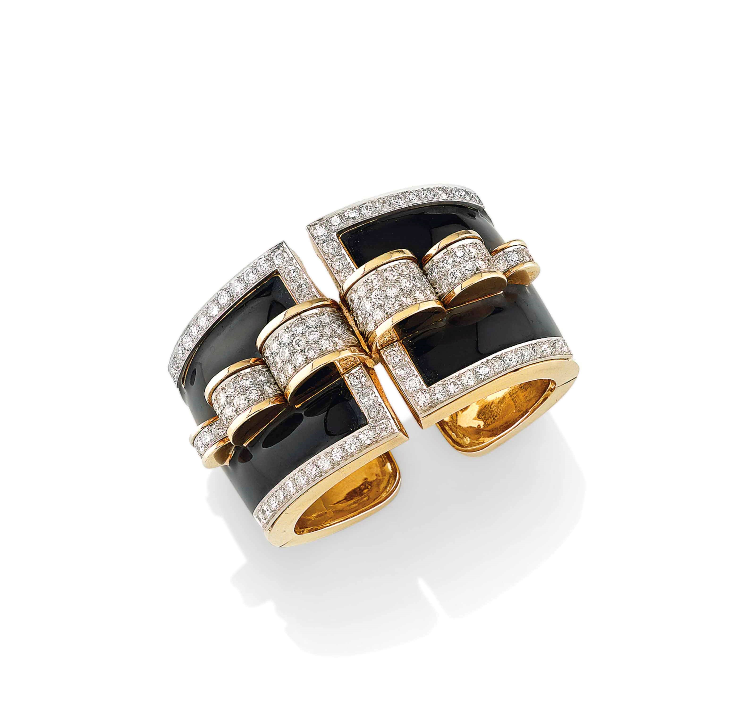 BRACELET ÉMAIL ET DIAMANTS, PAR DAVID WEBB