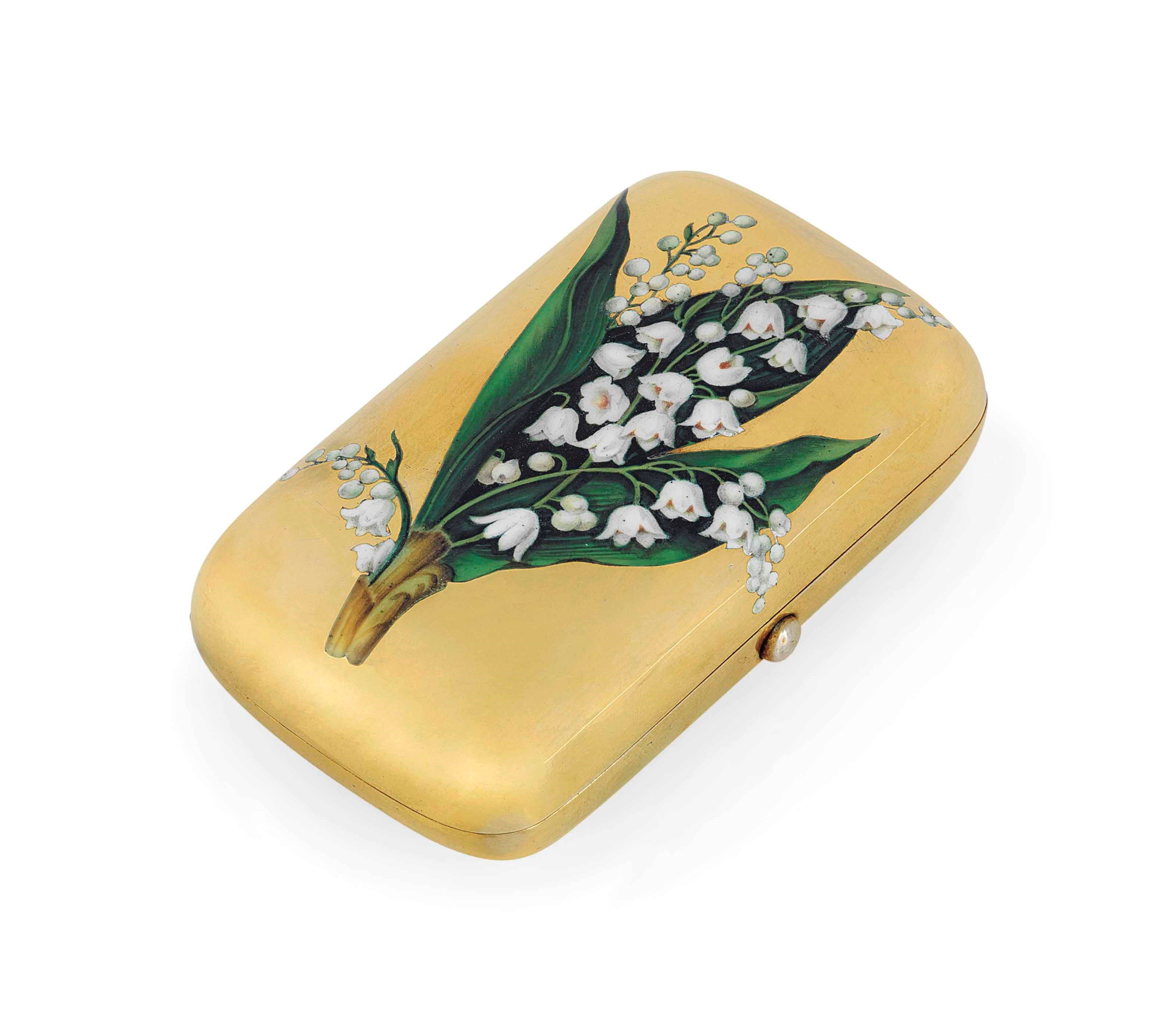 A SILVER-GILT AND CHAMPLEVÉ ENAMEL CIGARETTE CASE