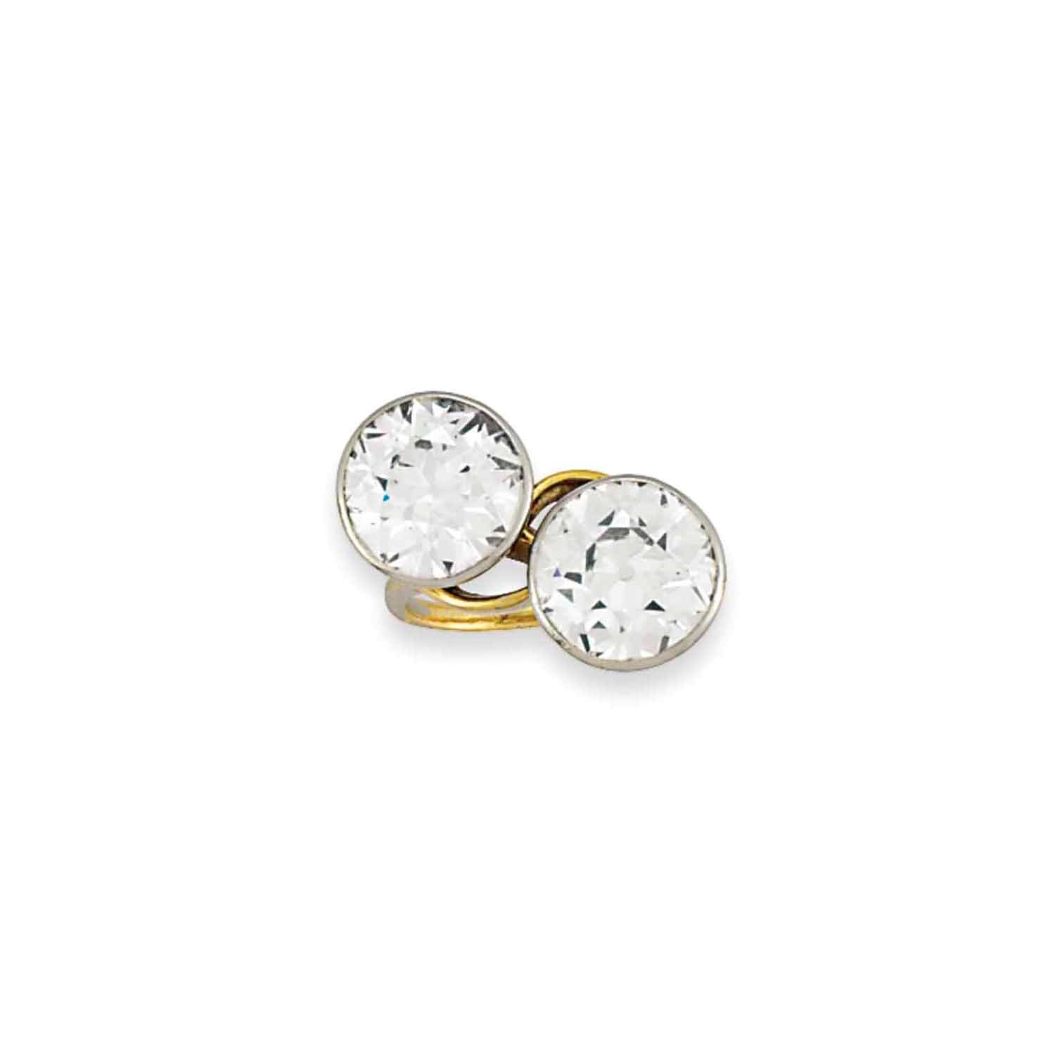 A TWO-STONE DIAMOND  RING