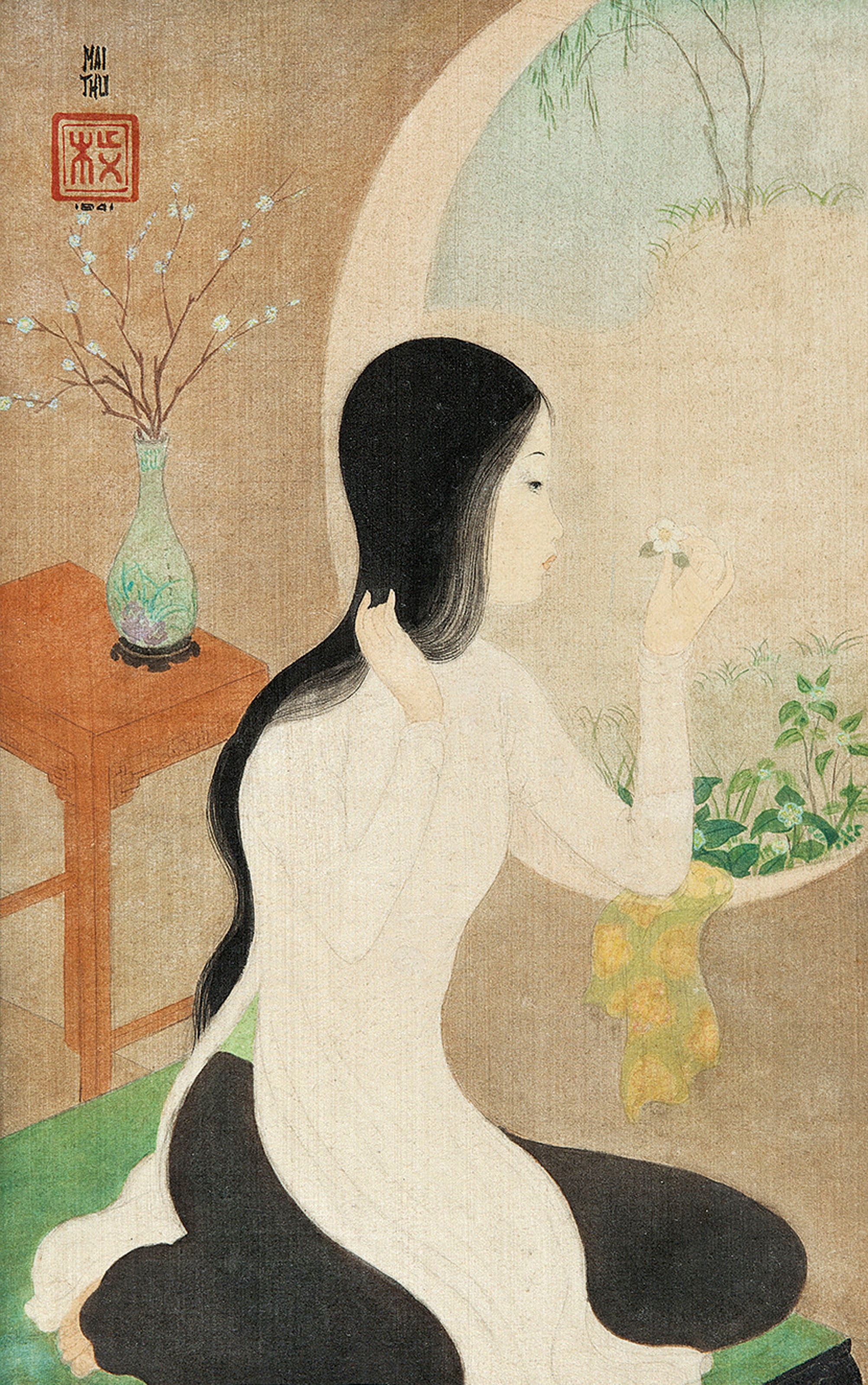 窗边仕女