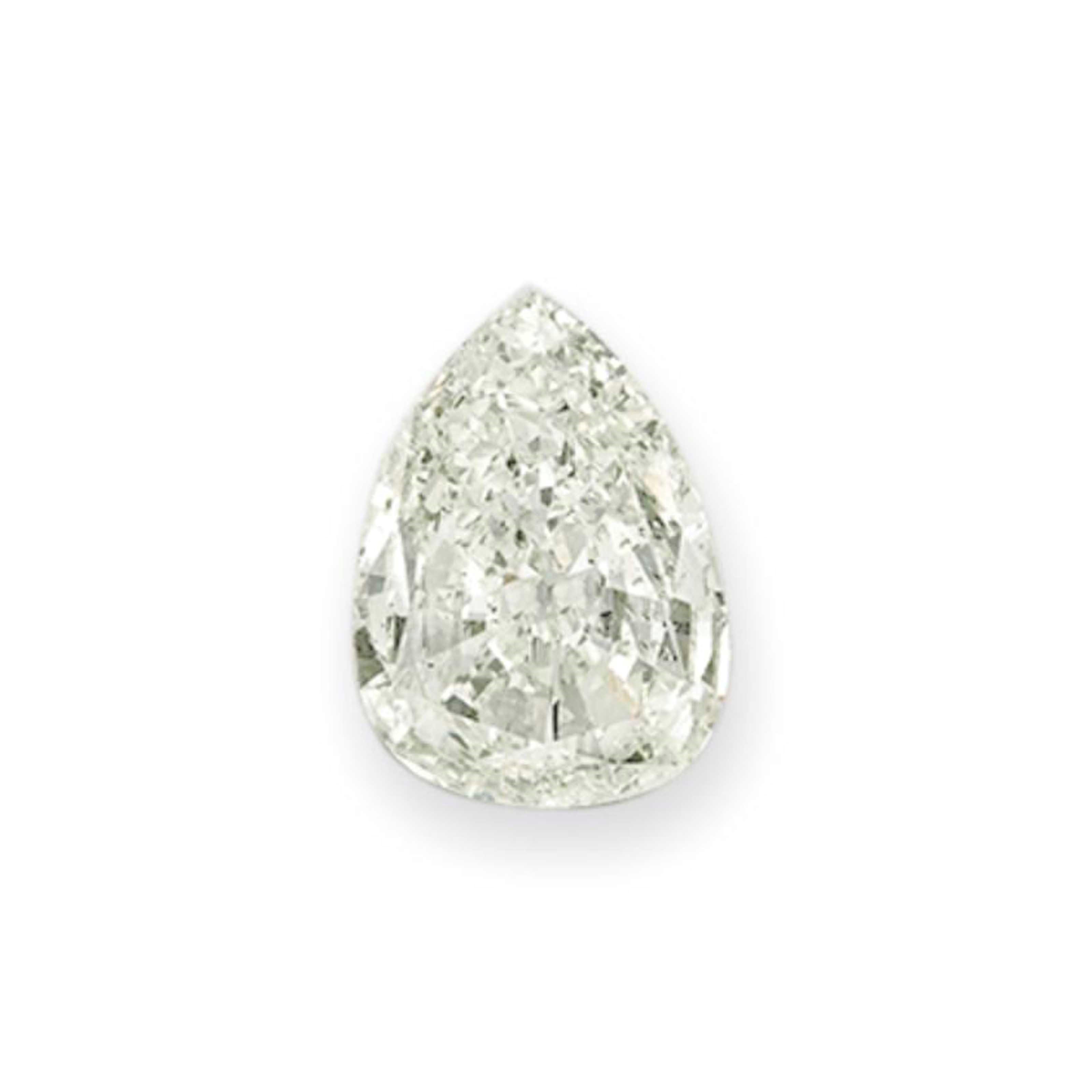 AN UNMOUNTED PEAR-SHAPED DIAMOND
