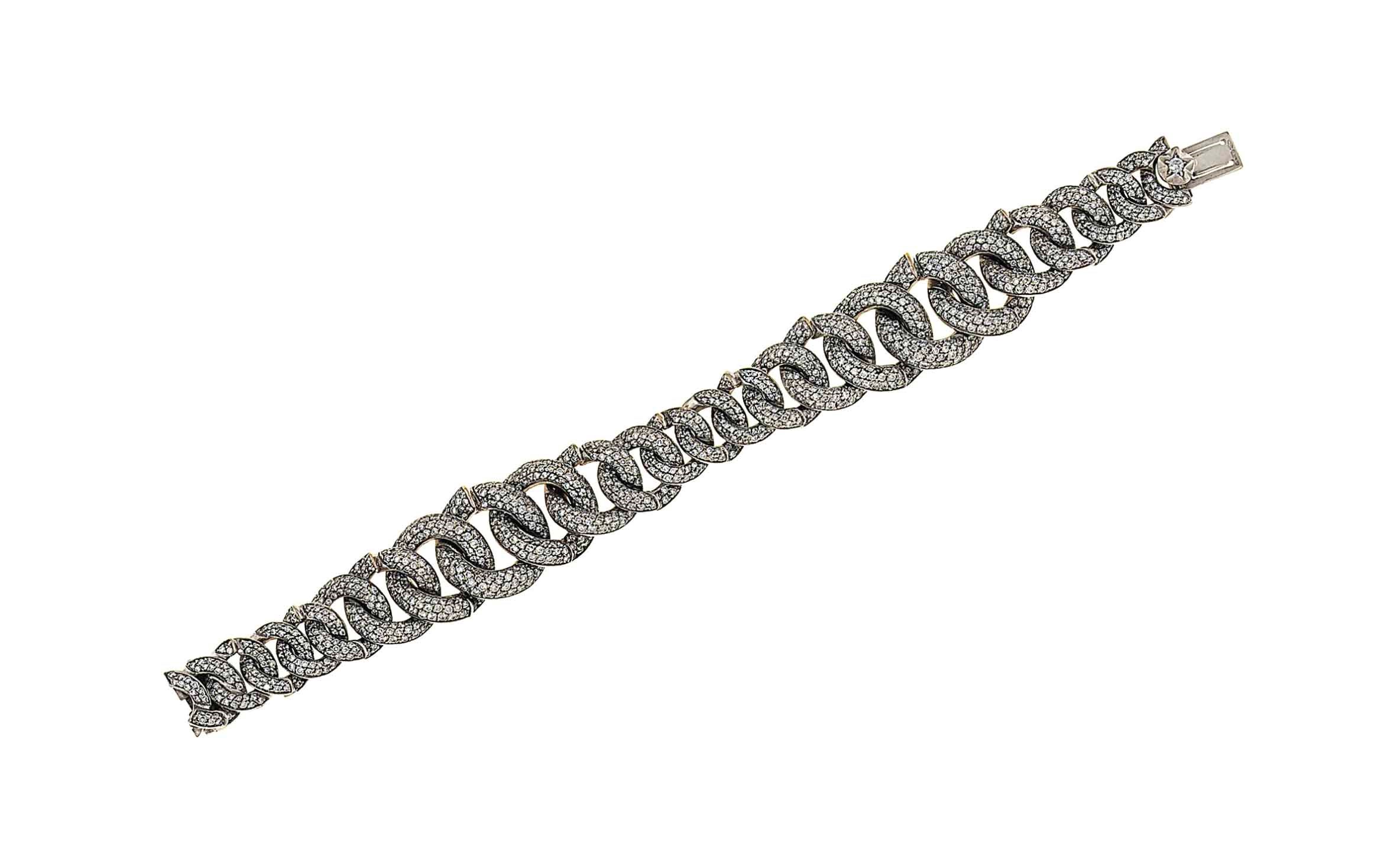 A diamond-set bracelet
