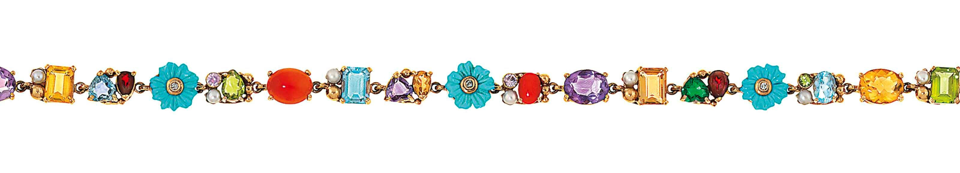 A gem-set necklace